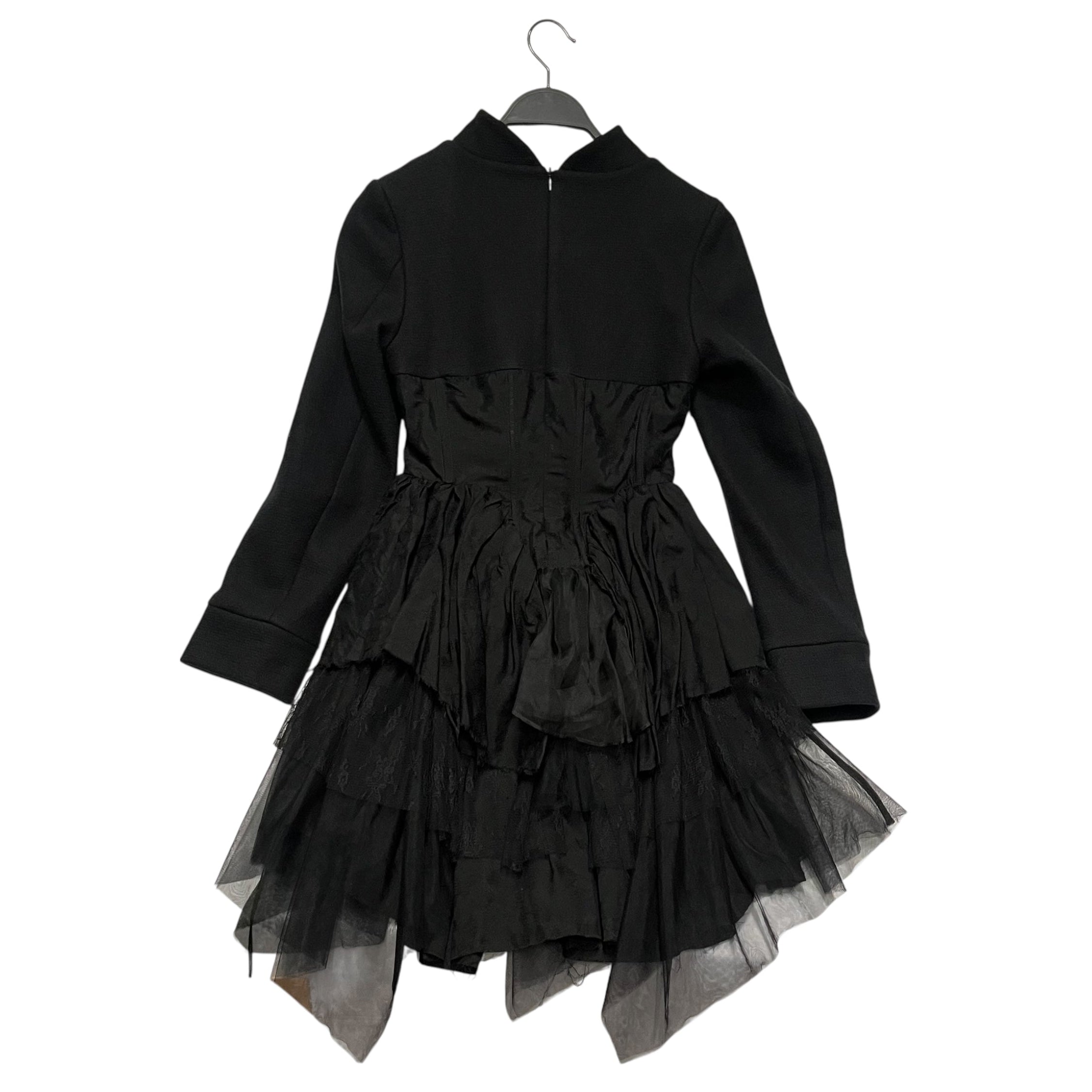 Elywood/Dress/XS/Polyester/BLK/Gothic Ruffle Dress view 2