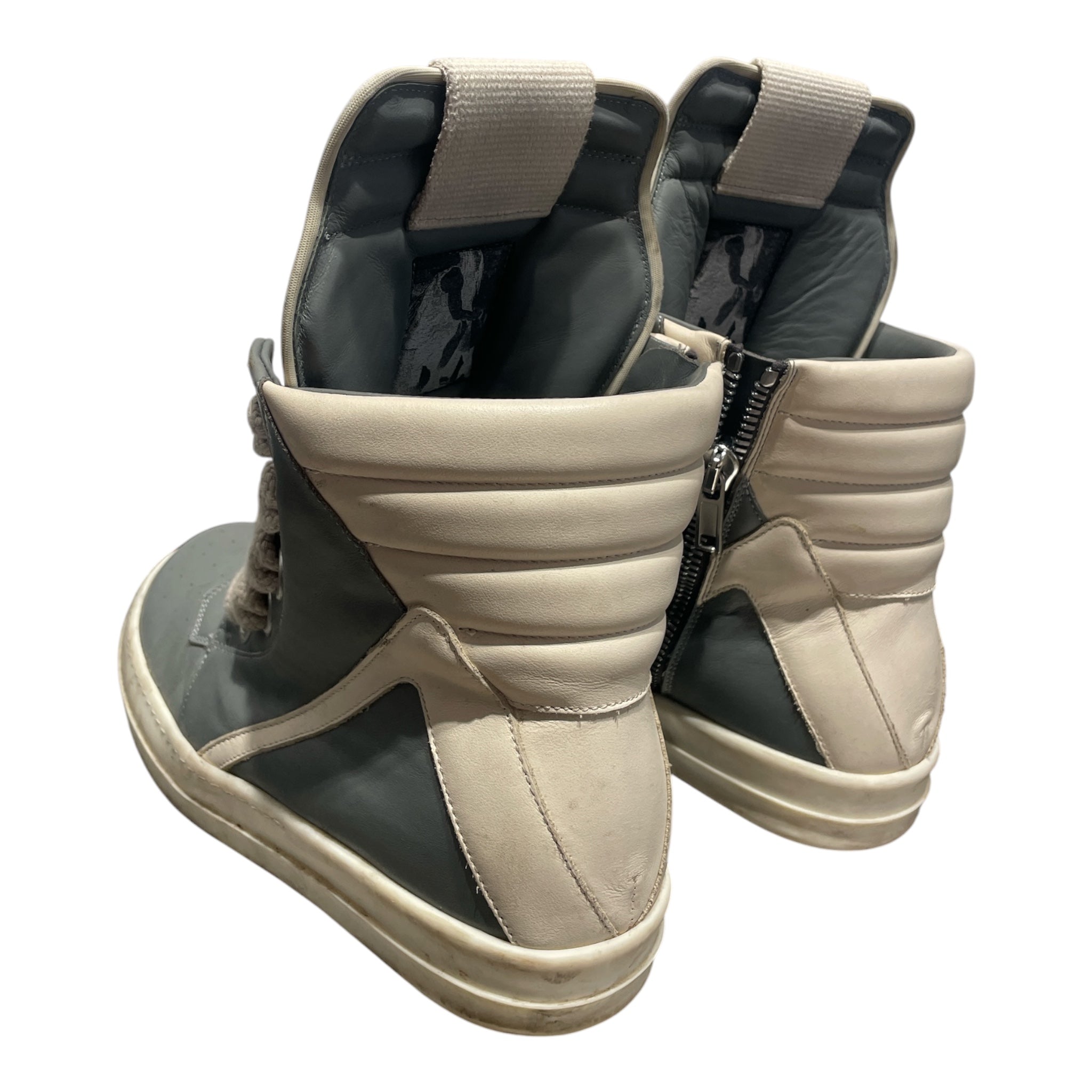 Rick Owens/Hi-Sneakers/US 9/Leather/GRY/Geobasket Jumbo Lace Grey view 2