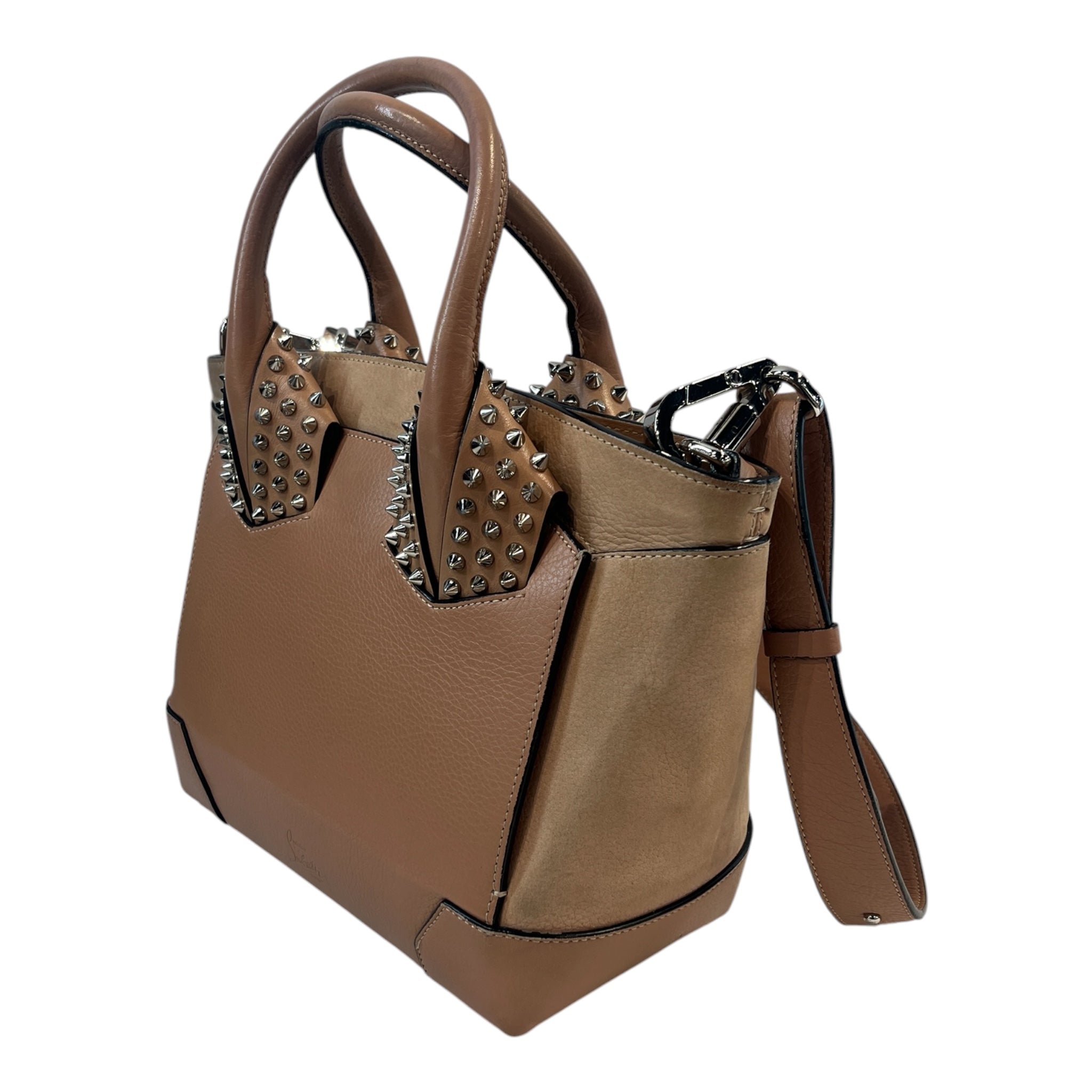 Christian Louboutin/Hand Bag/Leather/BEG/ELOISE SPIKE SMALL view 2