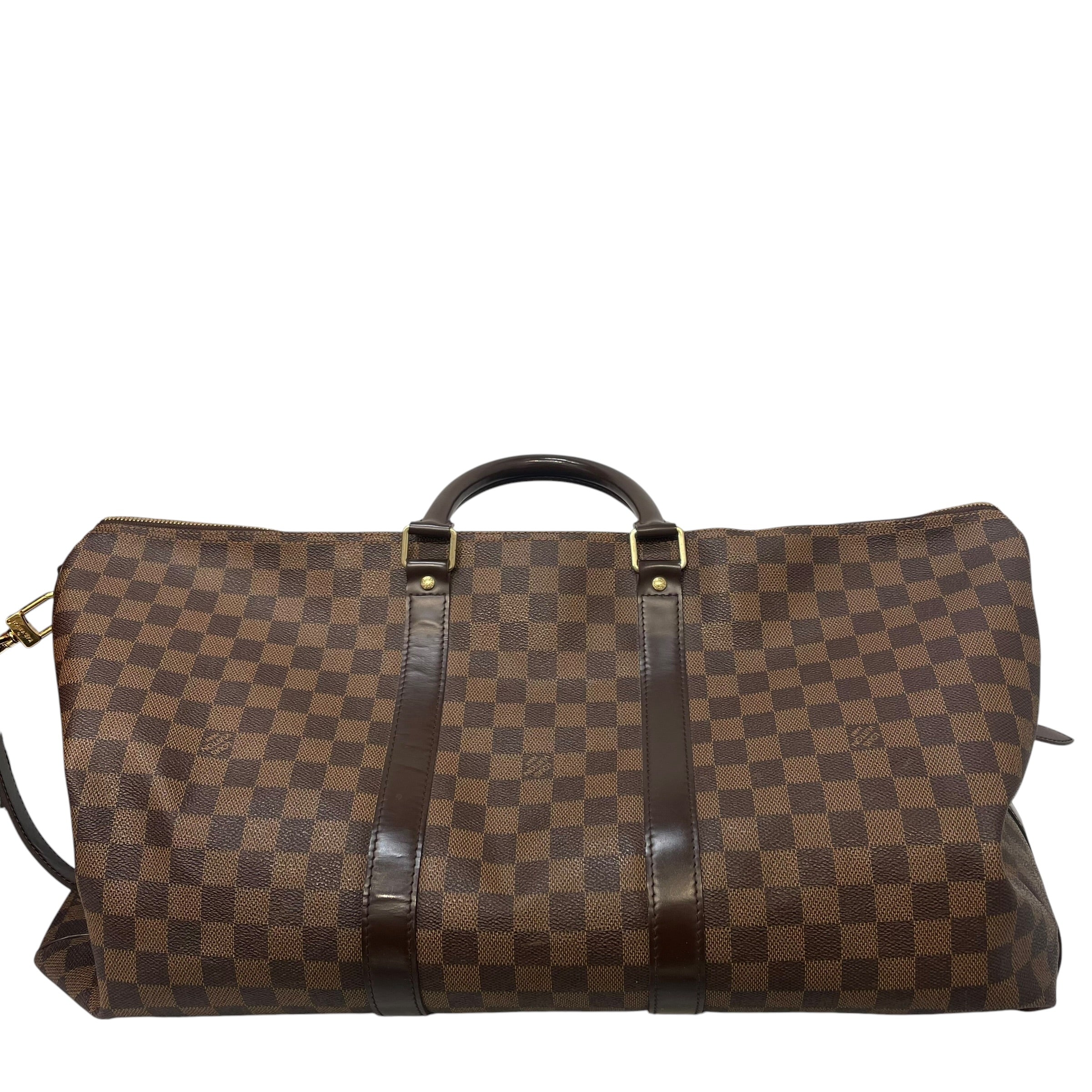 LOUIS VUITTON/Luggage/Border/Leather/BRW/Keepall 55 Bandouliere view 2
