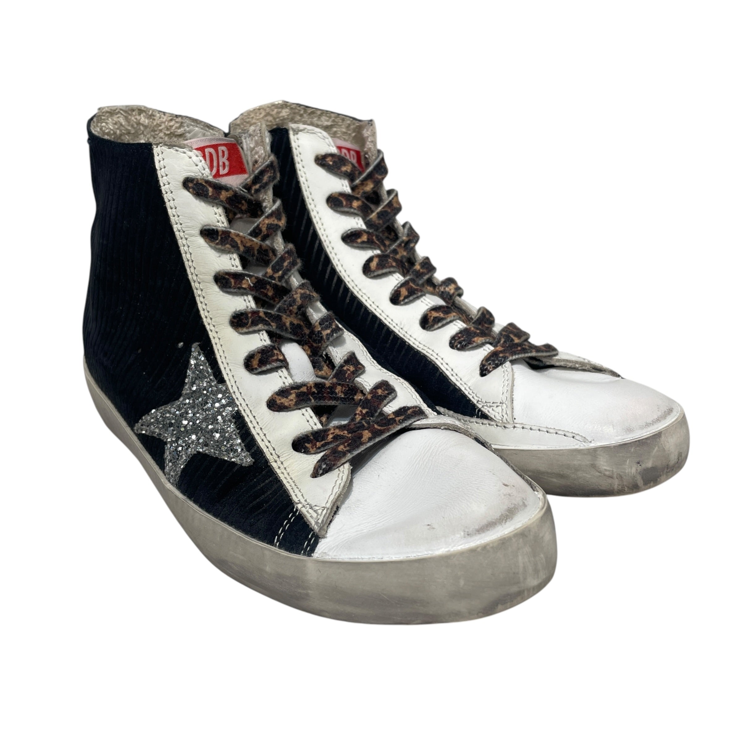 GOLDEN GOOSE/Hi-Sneakers/EU 37/Leather/BLK/Francy Silver High-Top Sneaker view 1