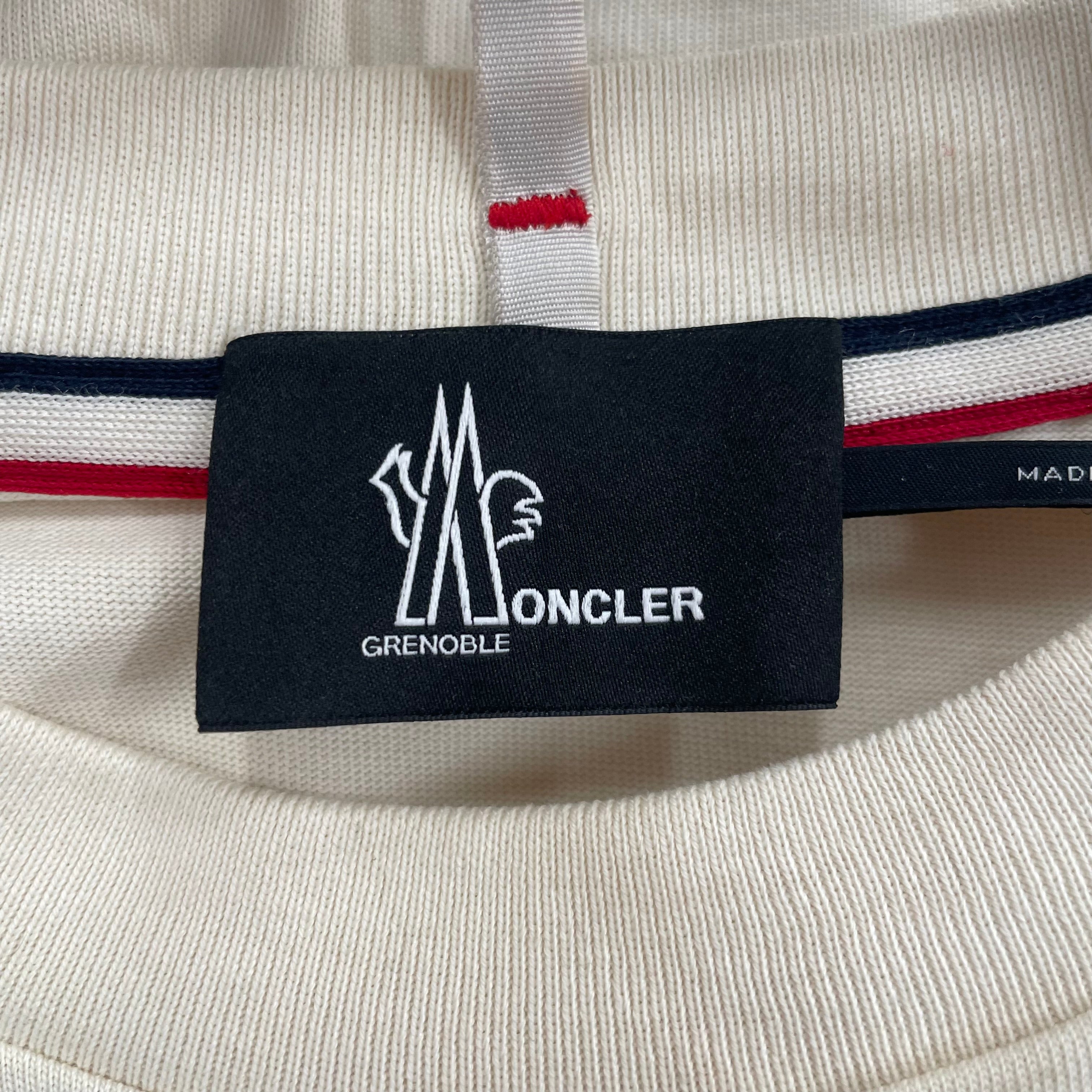 MONCLER GRENOBLE/T-Shirt/M/Cotton/CRM/LOGO view 3