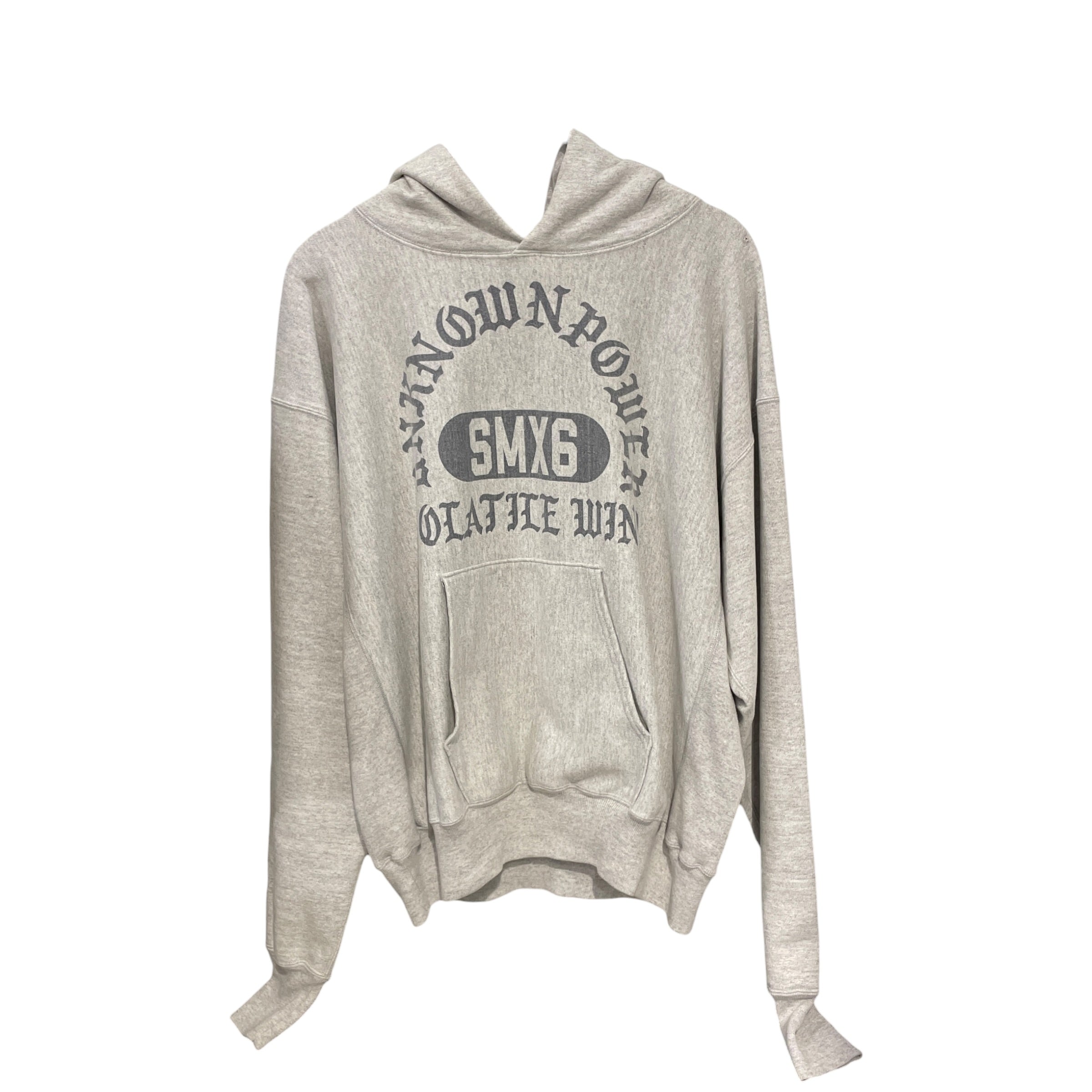 Saint Mxxxx/Hoodie/L/Cotton/GRY/Oversize/SMX6 Cursive Writing view 1