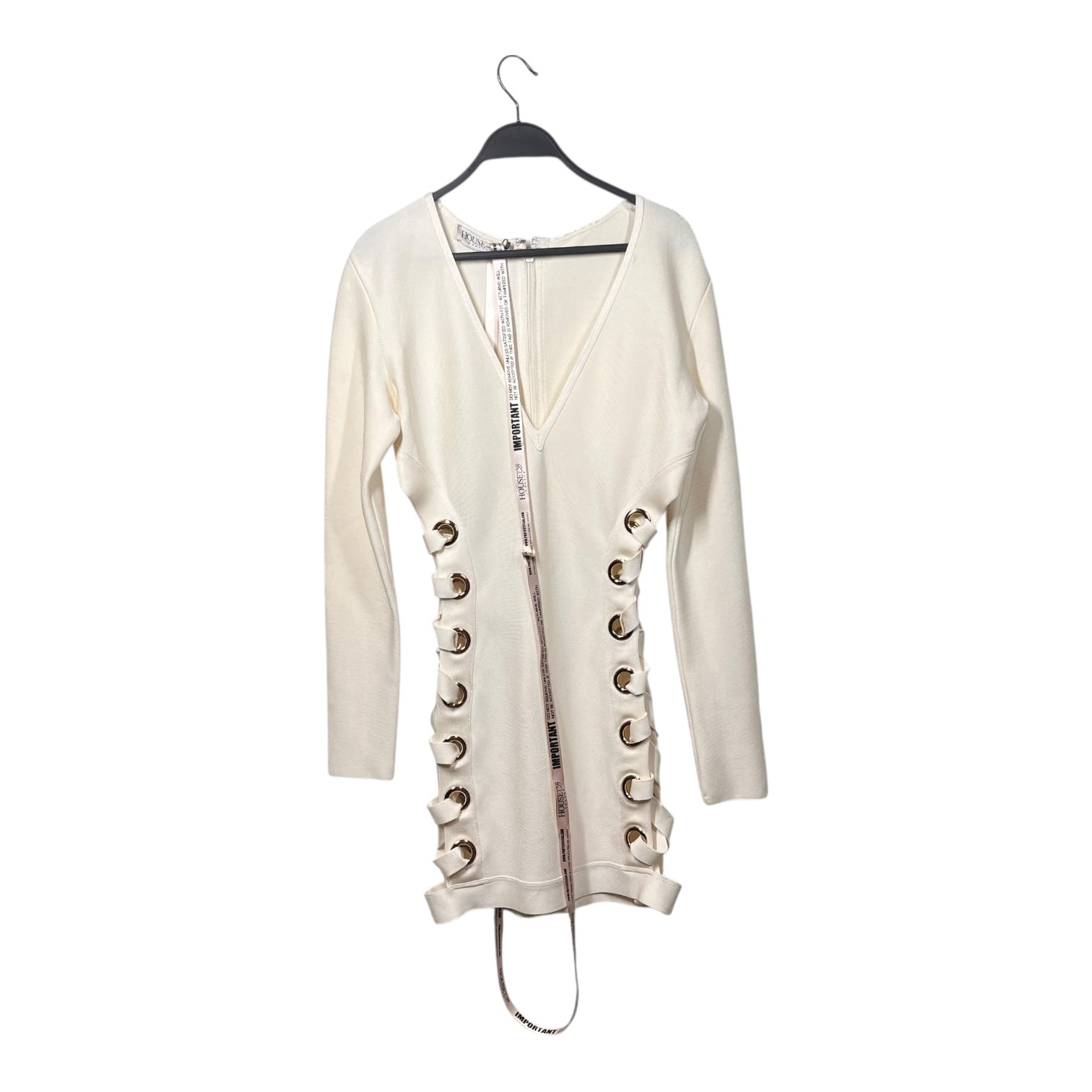 House of CB/LS Dress/S/Rayon/CRM/Bandage Eyelet Dress view 1