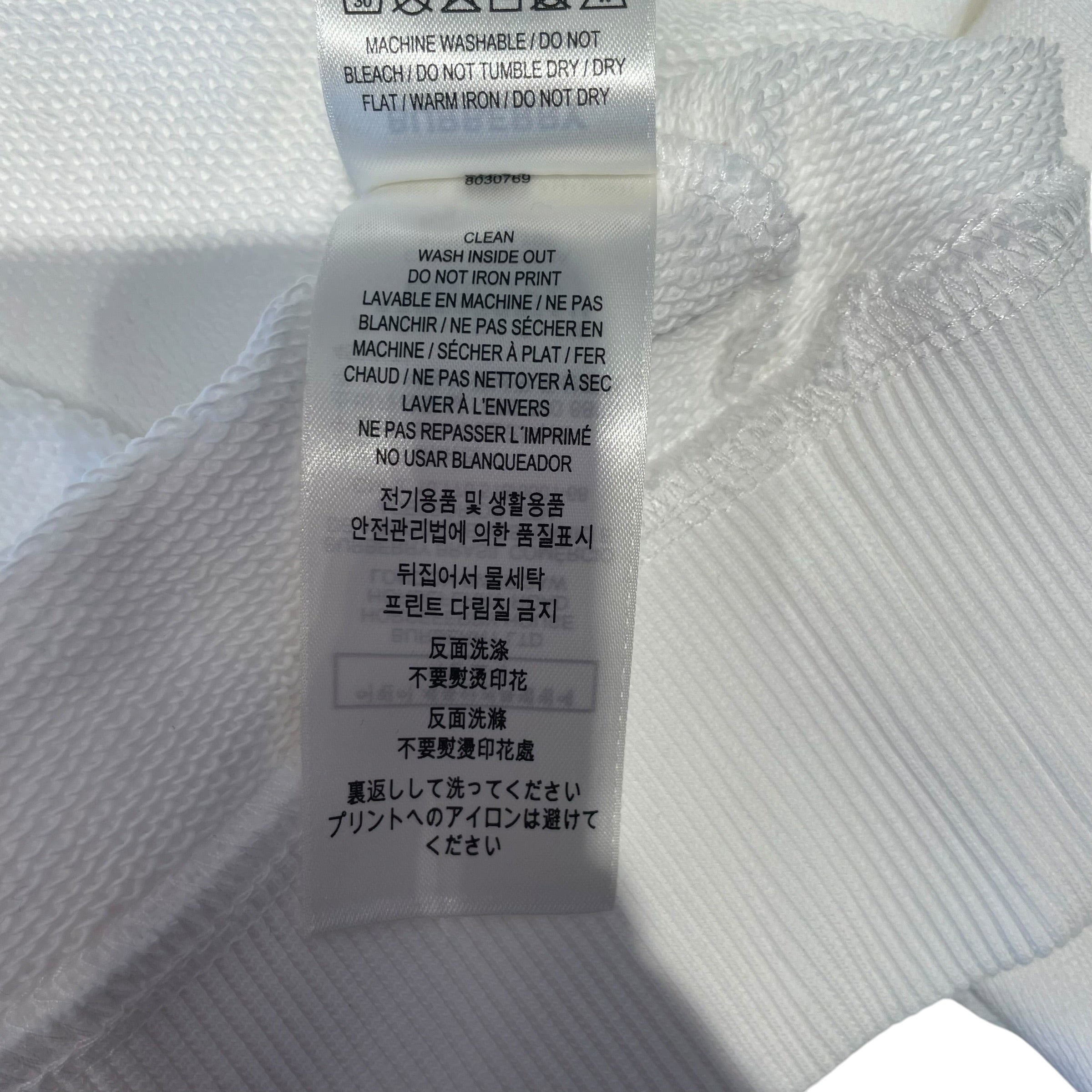 BURBERRY LONDON/Hoodie/M/Cotton/WHT/Burberry Zebra Hoodie view 4