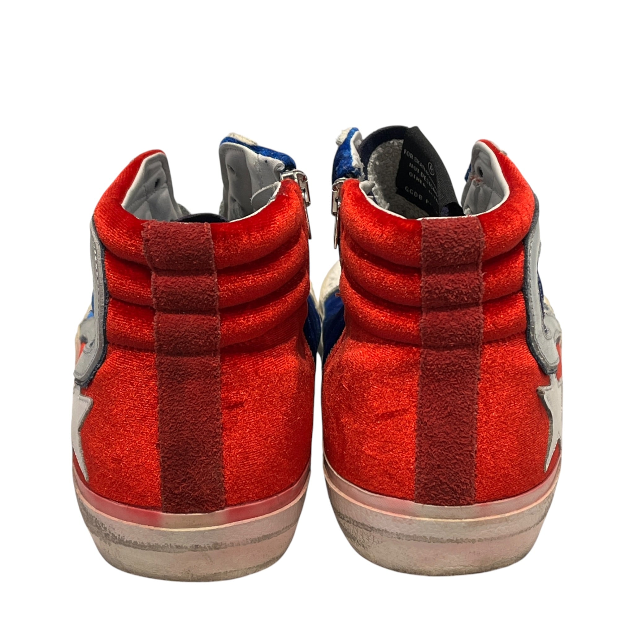 GOLDEN GOOSE/Hi-Sneakers/EU 43/Velour/RED/BLUE&RED SLIDE HIGHTOP view 5