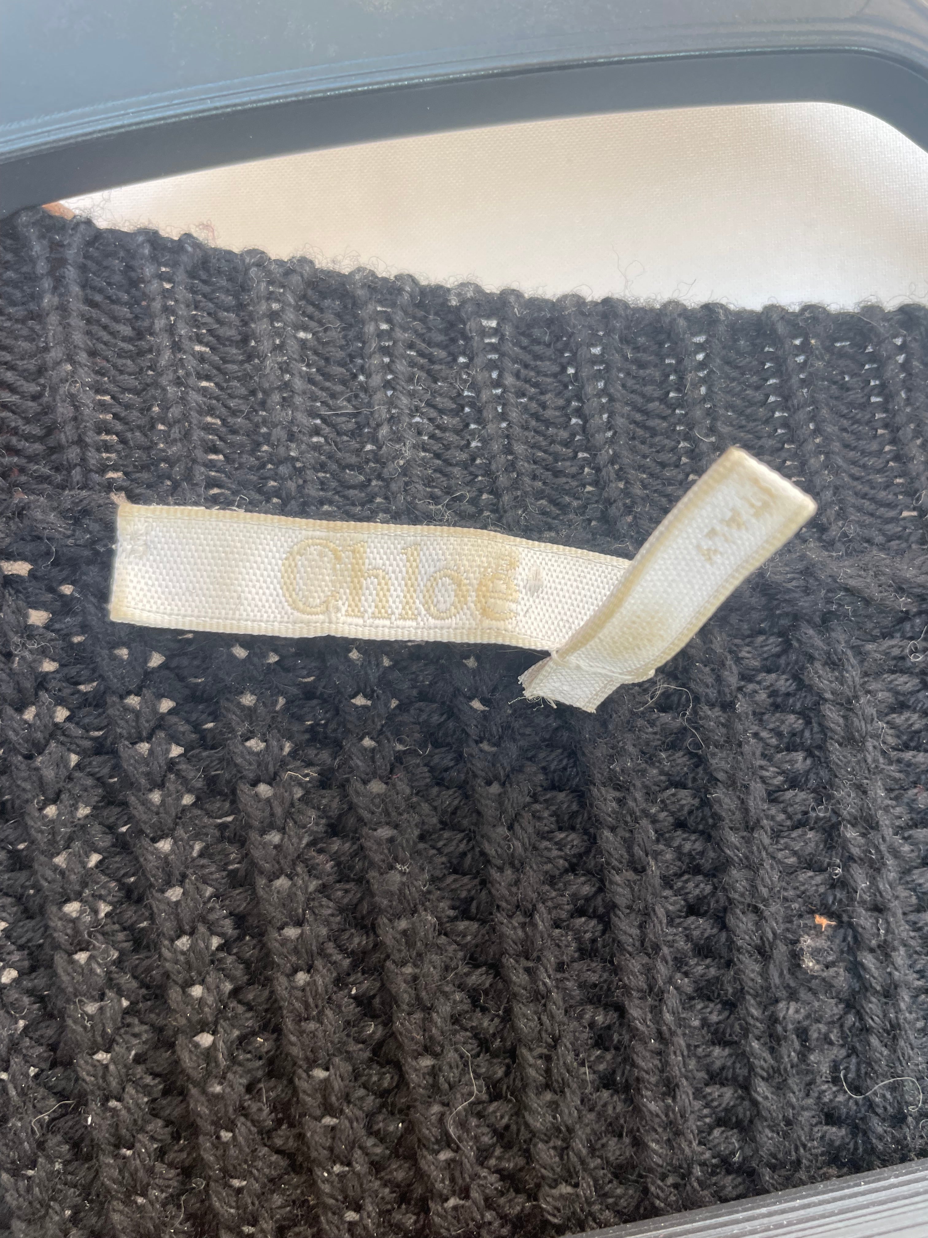 Chloe/Sweater/S/Wool/BLK/BRASS BUTTONS view 3