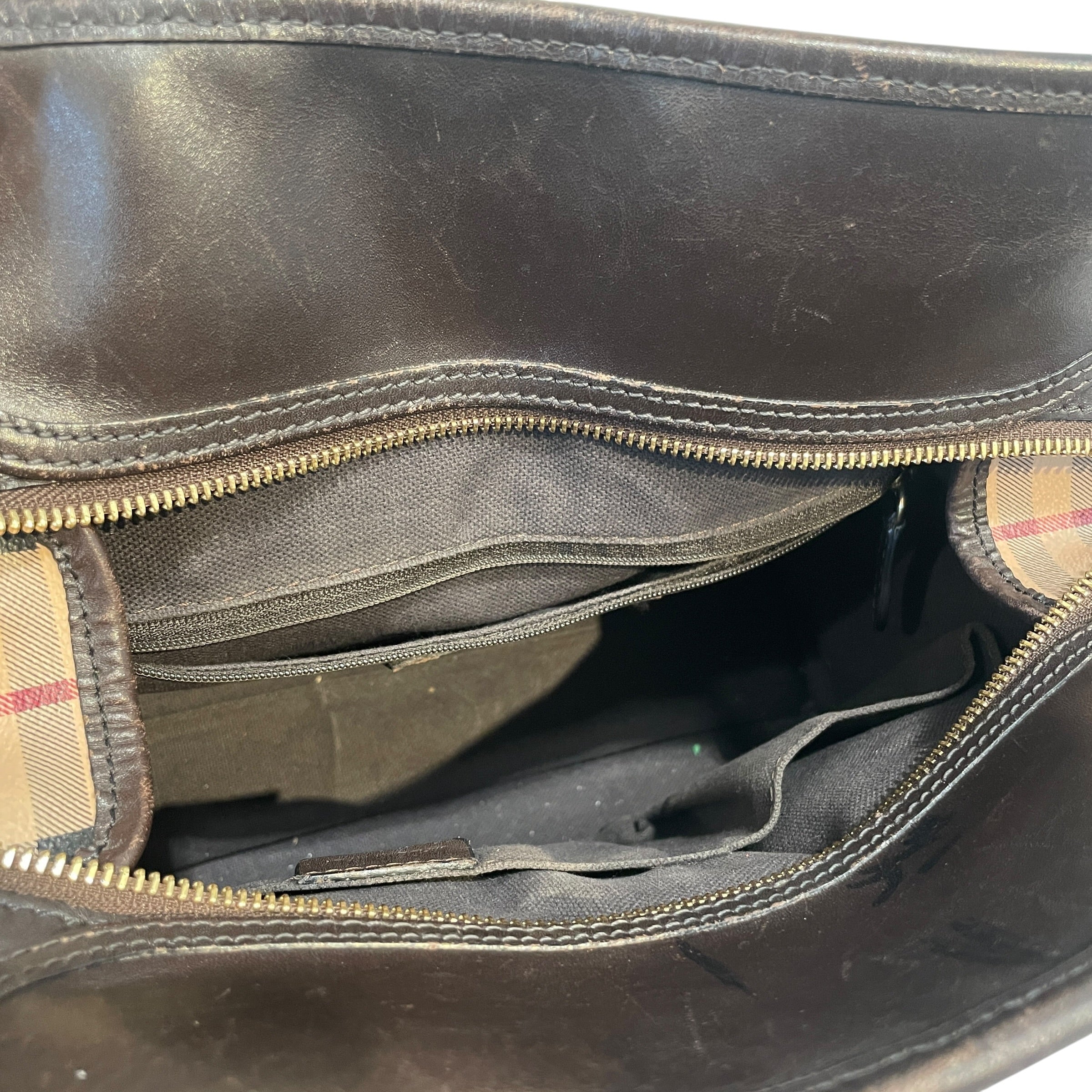 BURBERRY/Cross Body Bag/Plaid/Polyester/BRW/Haymarket Miniford Portrait view 5