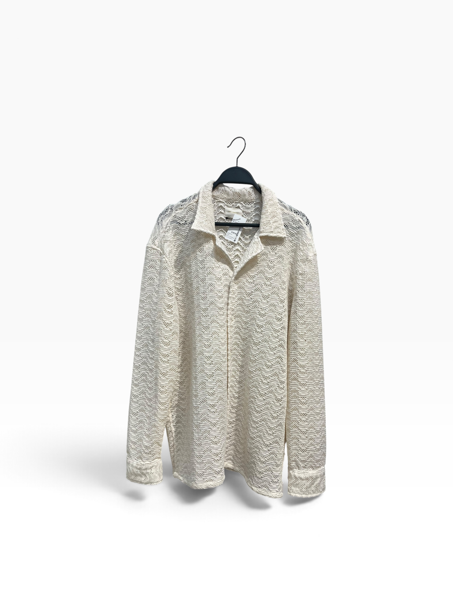 Aimé Leon Dore/LS Shirt/Polyester/CRM/Plain/Crocheted view 1