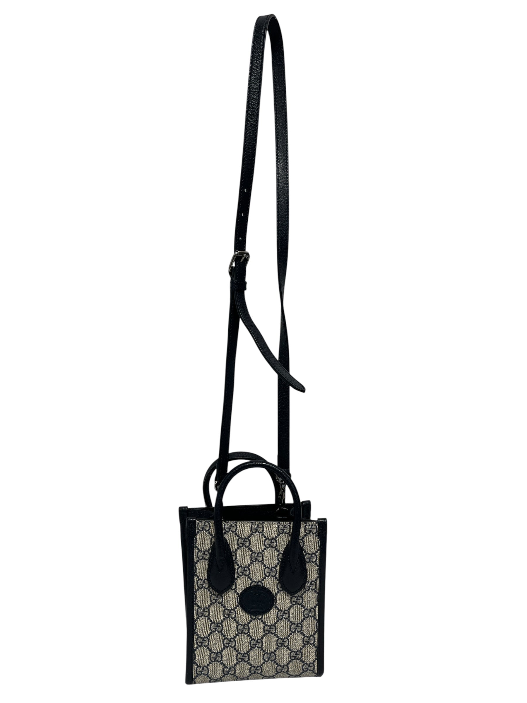 GUCCI/Tote Bag/OS/Monogram/BLK/LEATHER COATED CANVAS view 1