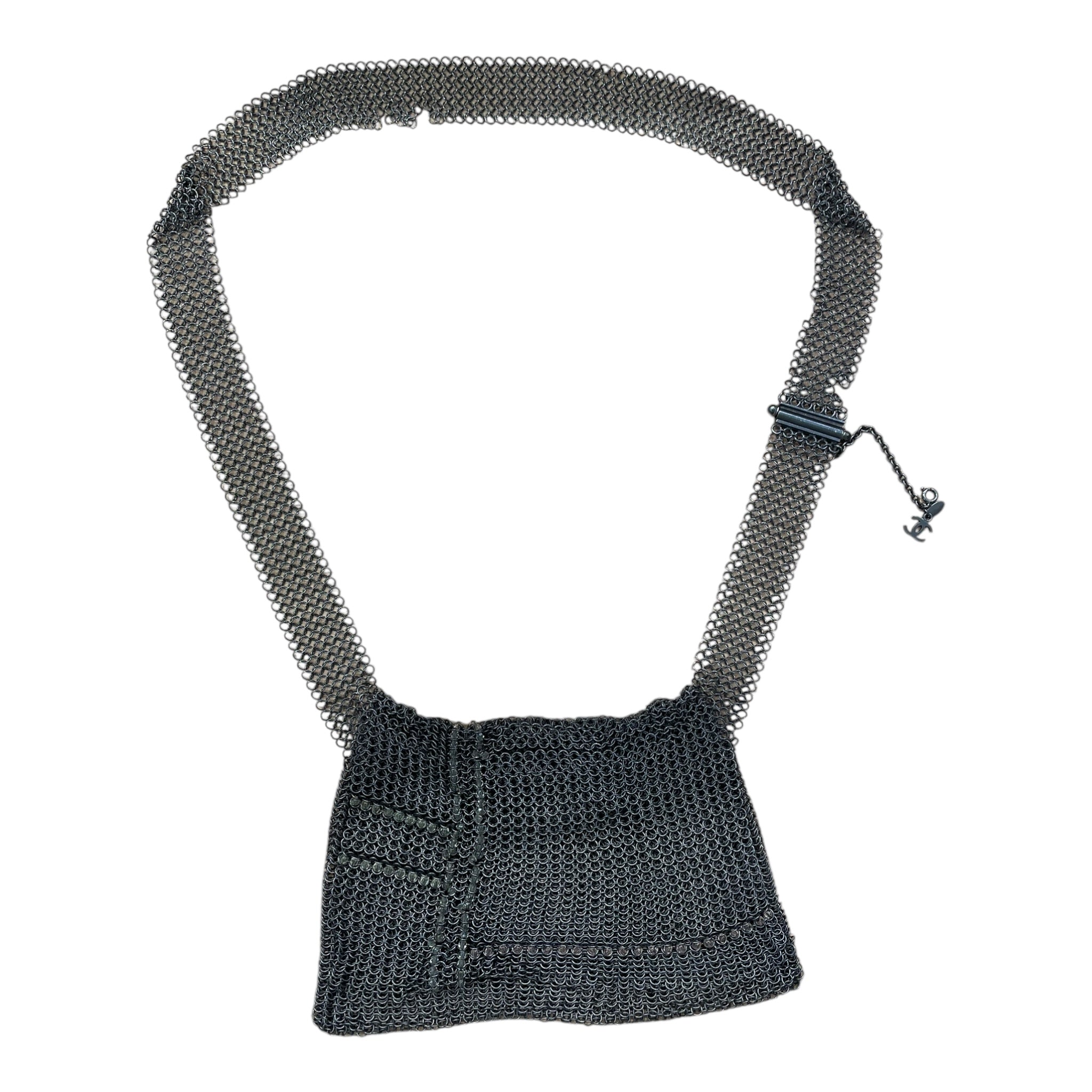 CHANEL/Pouch/SLV/chainmail belt purse view 1