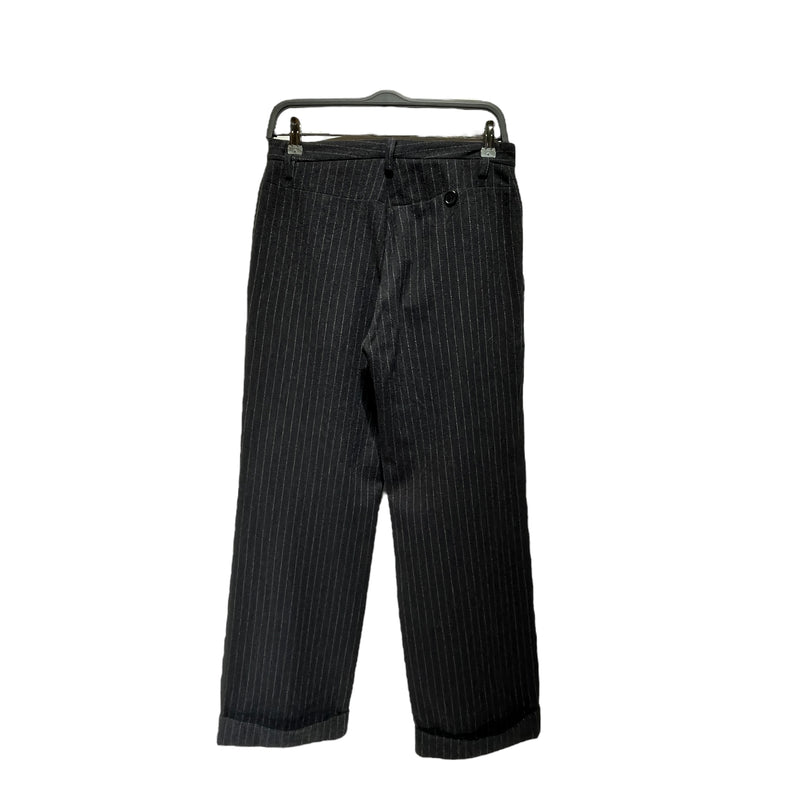 DIRK BIKKEMBERGS/Bootcut Pants/46/Wool/GRY/Stripe/PIN STRIPE WOOL SLACKS