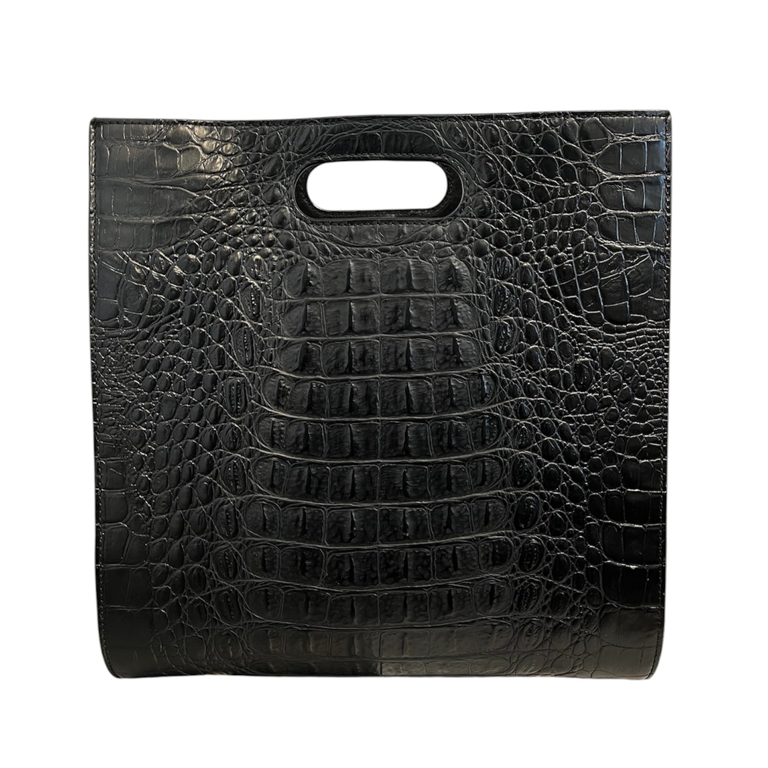 Alexander Wang/Tote Bag/Leather/BLK/CROC TOTE BAG SHOULDER view 1