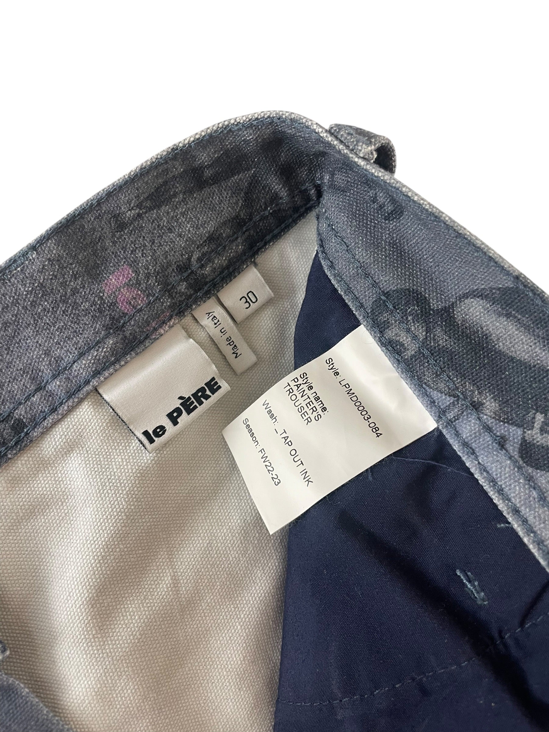 LE PERE/Straight Pants/30/Cotton/GRY/All Over Print/WRESTLING DENIM view 5