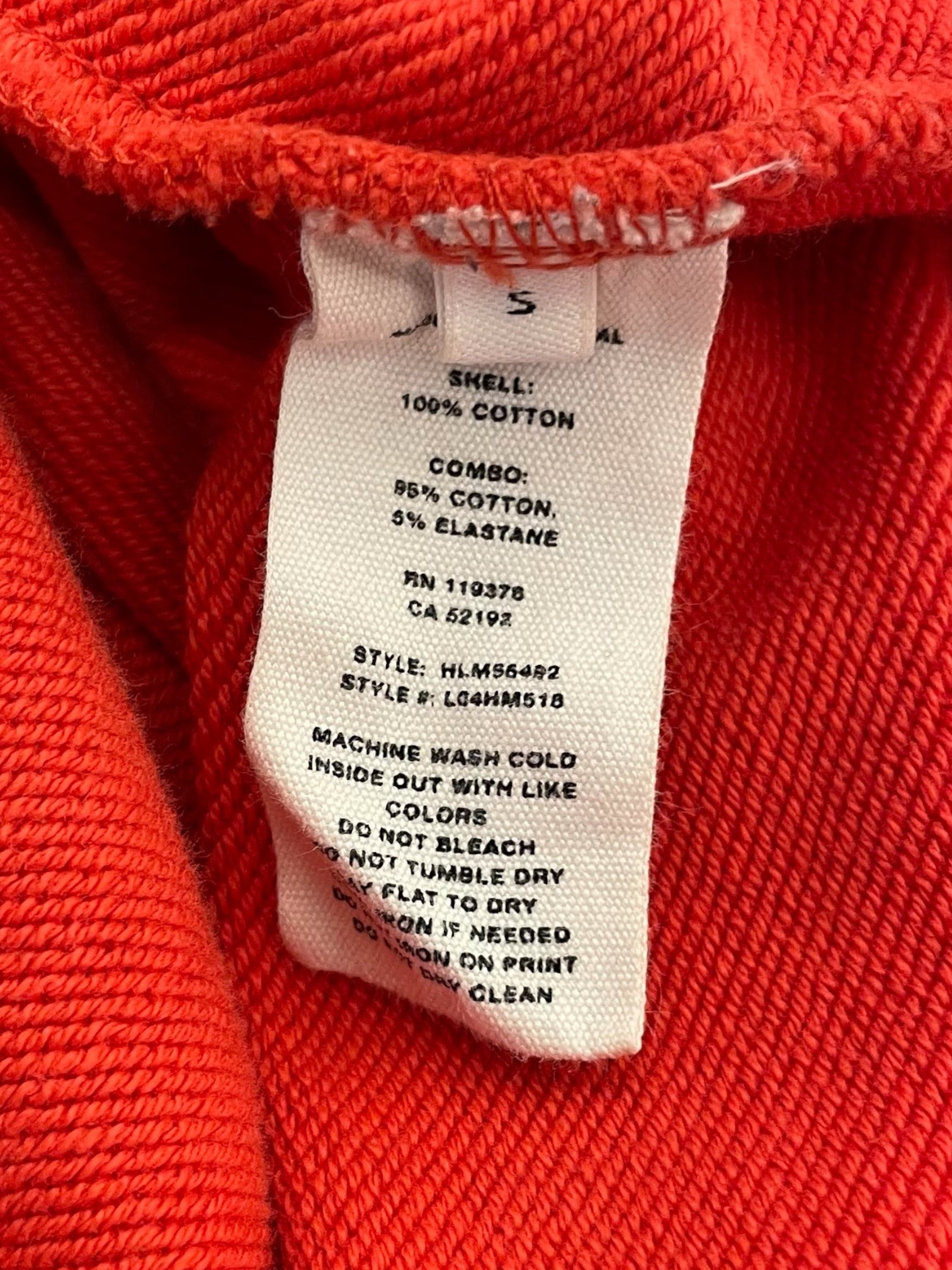 Helmut Lang/Hoodie/S/Graphic/Cotton/RED/ view 4