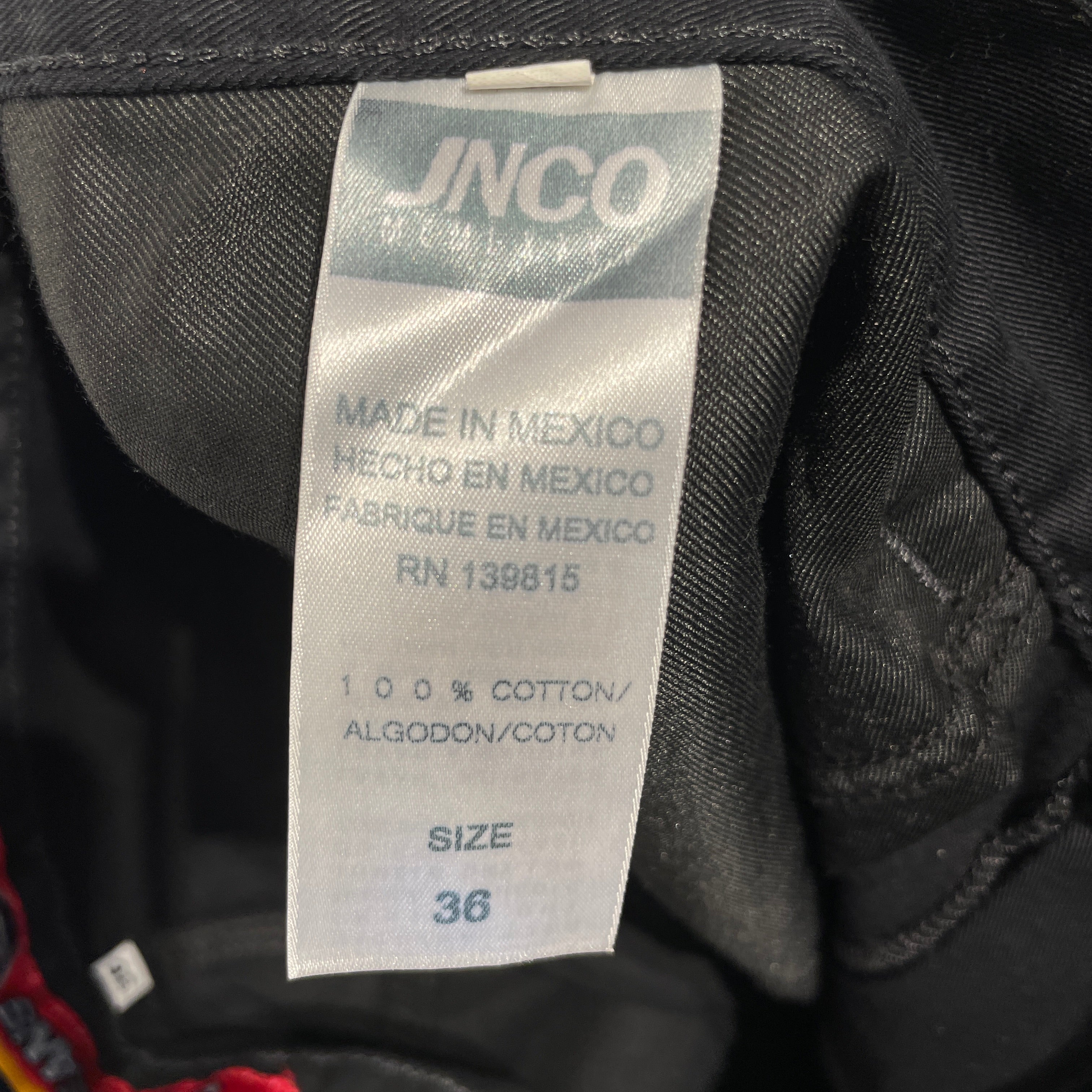 JNCO/Straight Pants/36/Cotton/BLK/ view 3