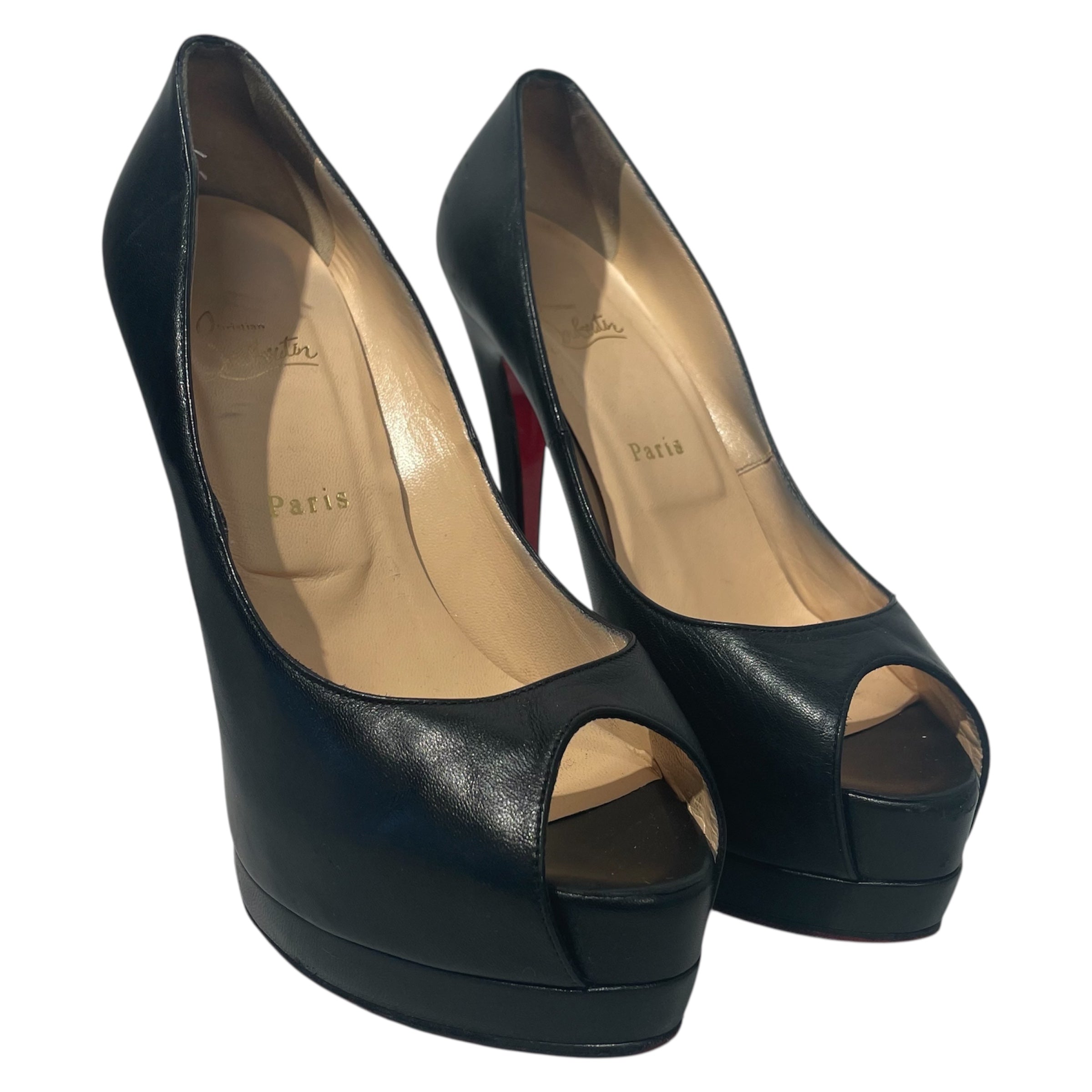 Christian Louboutin/Heels/EU 40/Leather/BLK/CL VIBRAM PALAIS TREPOINTE view 1