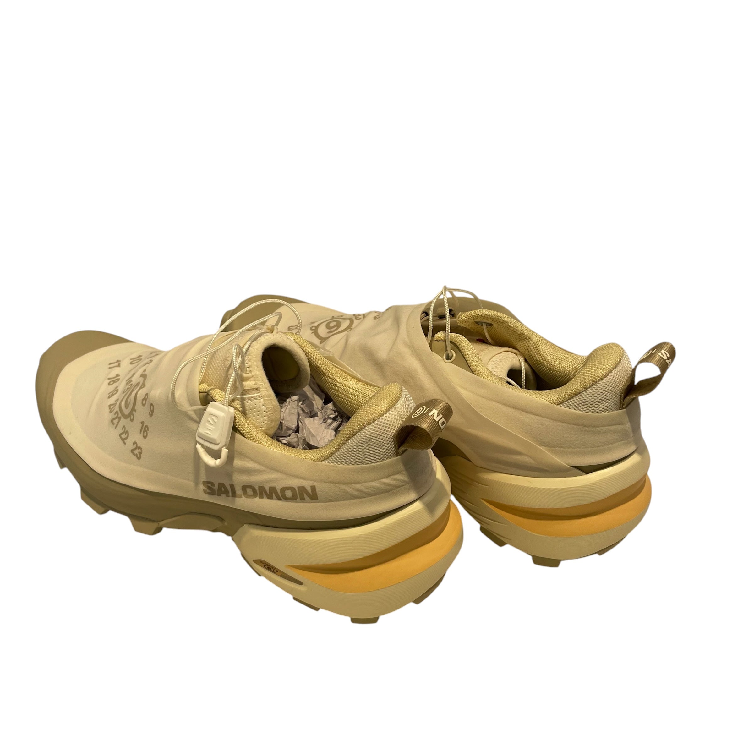 salomon/Maison Margiela/Low-Sneakers/US 6.5/Cotton/WHT/numbers/whi hard/energy cell view 1