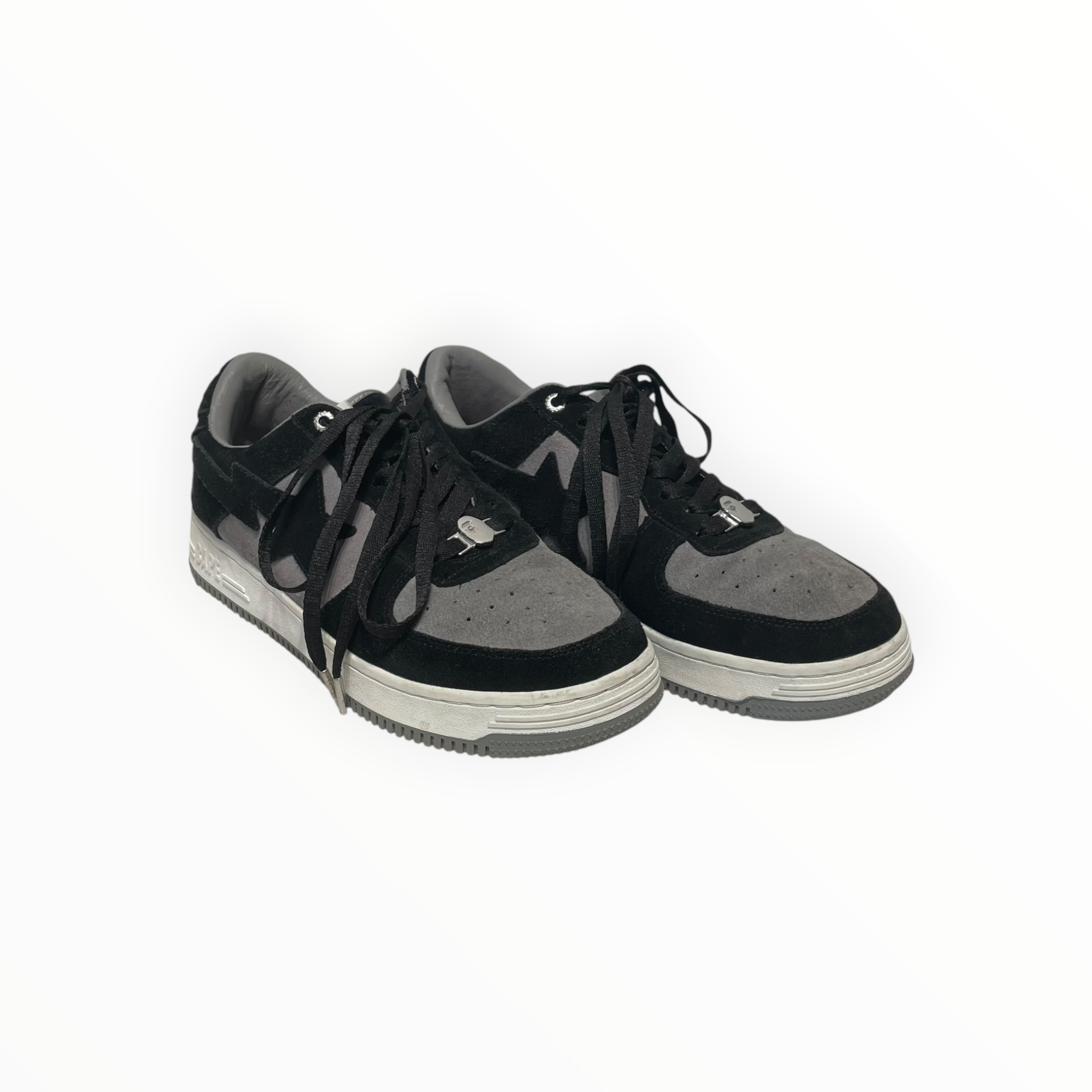 BAPE STA!/Low-Sneakers/US 9.5/Suede/BLK/SK8 BLACK & GREY view 1