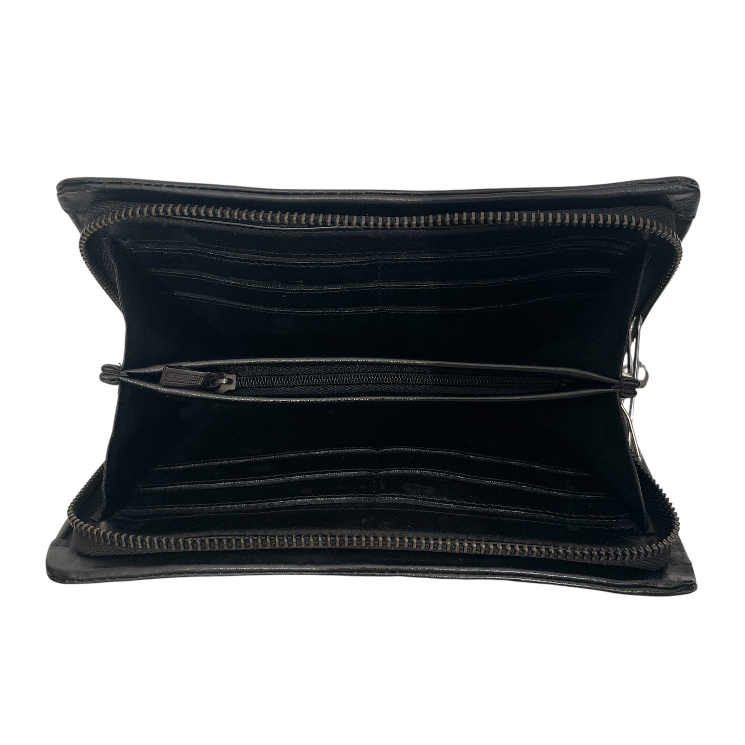 BALLY/Pouch/Leather/BLK/ZIP POUCH WOVEN STRIPE view 2