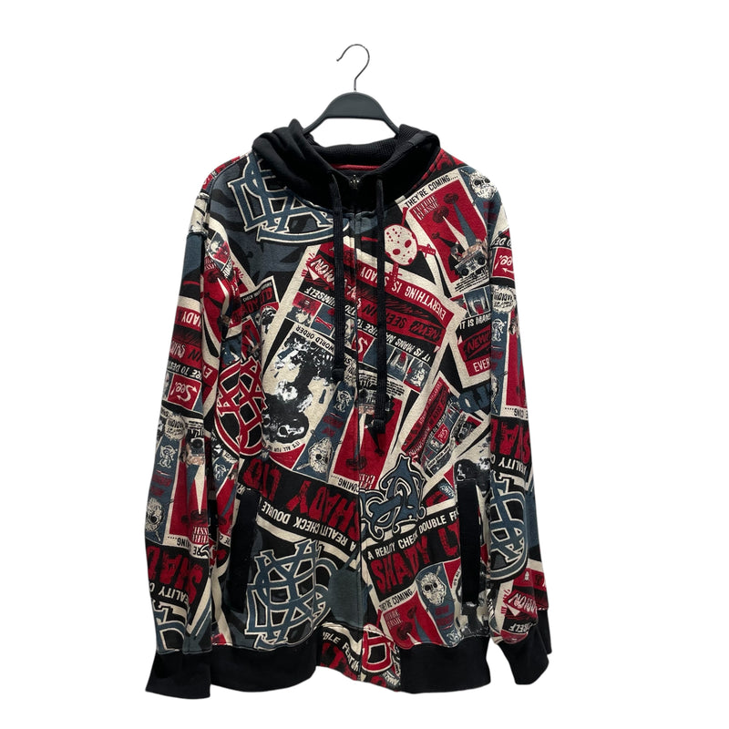Vintage/Zip Up Hoodie/XL/All Over Print/Cotton/MLT/EMINEM slim shady