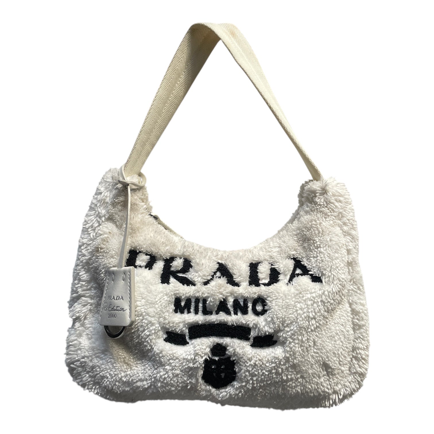 PRADA/Hand Bag/Fur/WHT/2000 TERRY CLOTH RE-EDITION view 1