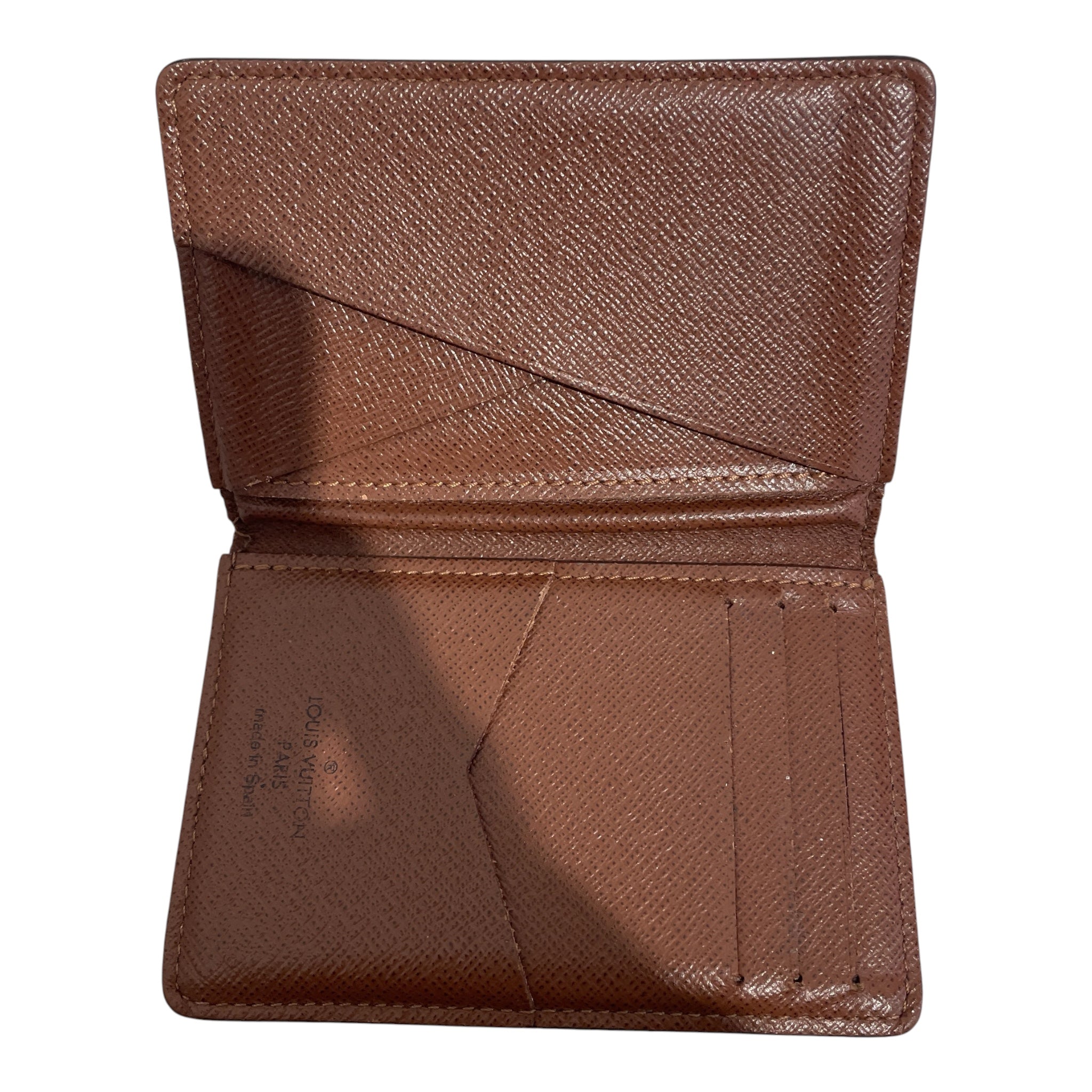 LOUIS VUITTON/Bifold Wallet/Monogram/Leather/BRW/M's/POCKET ORGANIZER view 3