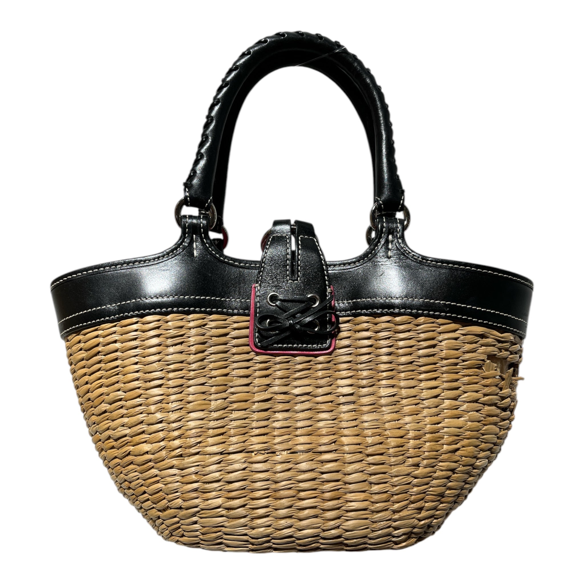COACH/Basket Bag/BEG/DAMAGED WICKER view 3
