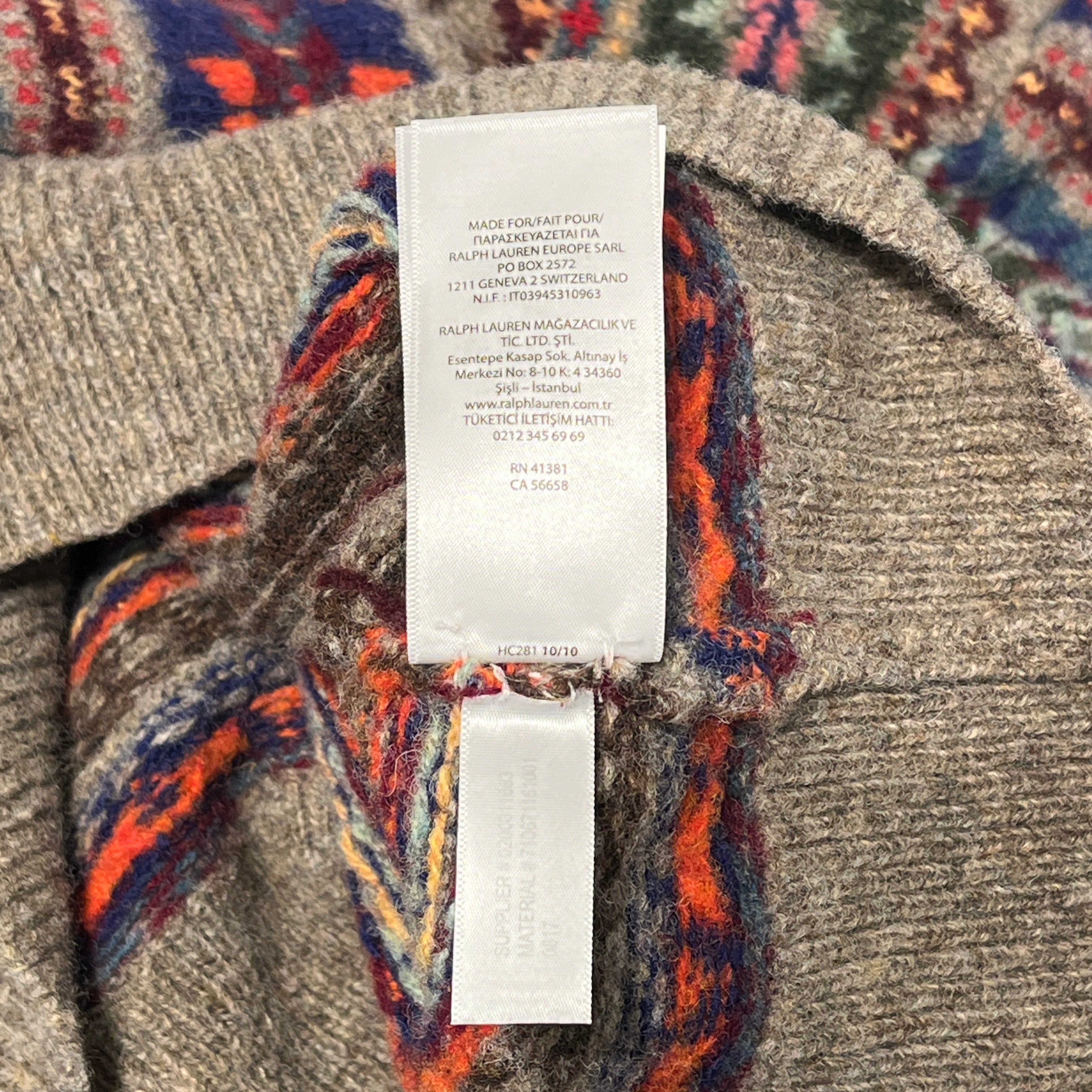 POLO RALPH LAUREN/Sweater/XXL/Wool/GRY/polo bear dappered (lil hole) view 10