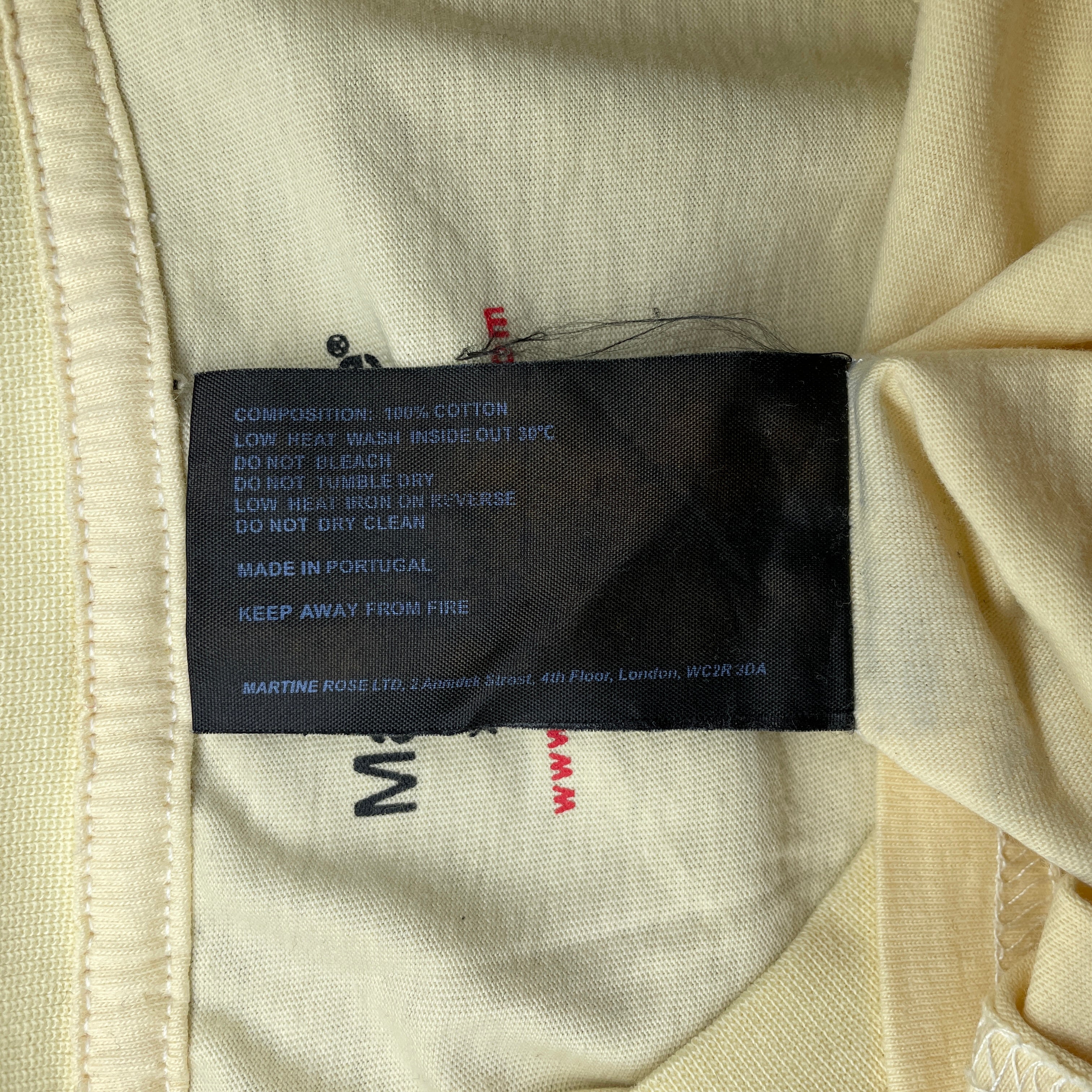 MARTINE ROSE/T-Shirt/M/Cotton/YEL/Graphic/EAGER BEAVER HAND PUPPET view 4