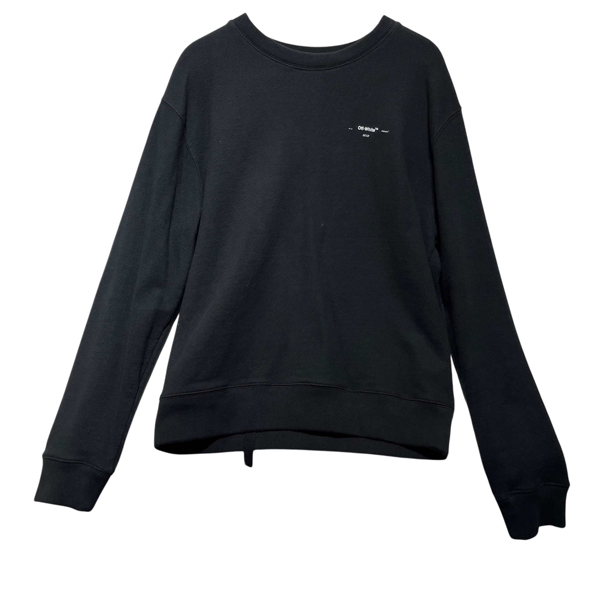 OFF-WHITE/Sweater/XL/Cotton/BLK/frayed arrow logo view 1