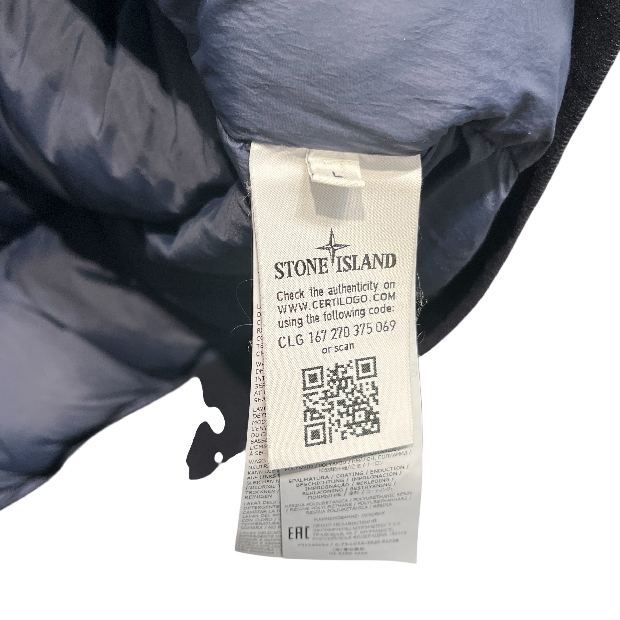 STONE ISLAND/Duffle Coat/L/Nylon/NVY/ view 3