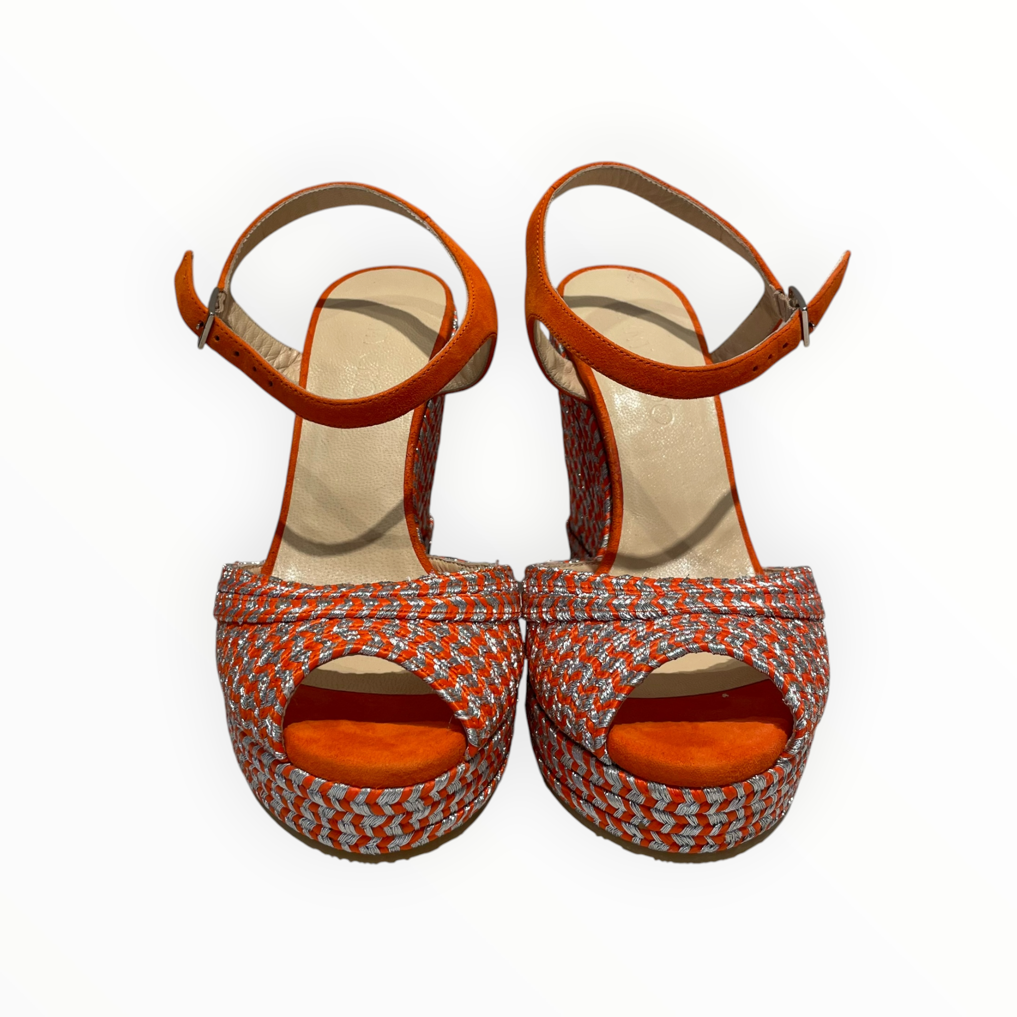 JIMMY CHOO/Heels/US 6.5/Stripe/Suede/ORN/Jimmy Cho Portia Wedge Heel view 3