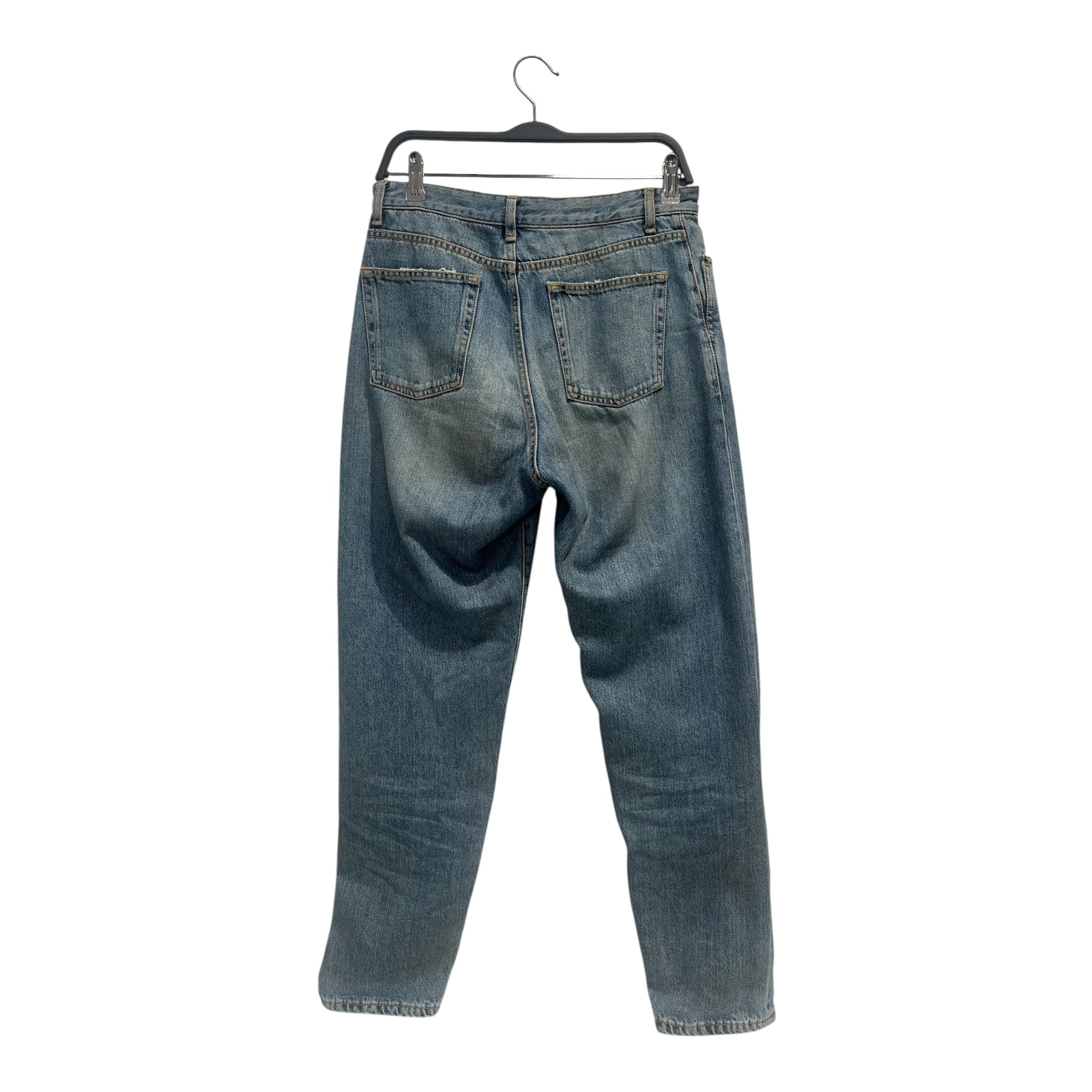 SAINT LAURENT/Straight Pants/27/Denim/BLU/KNEE SLIT PATCH LIGHTWASH view 2