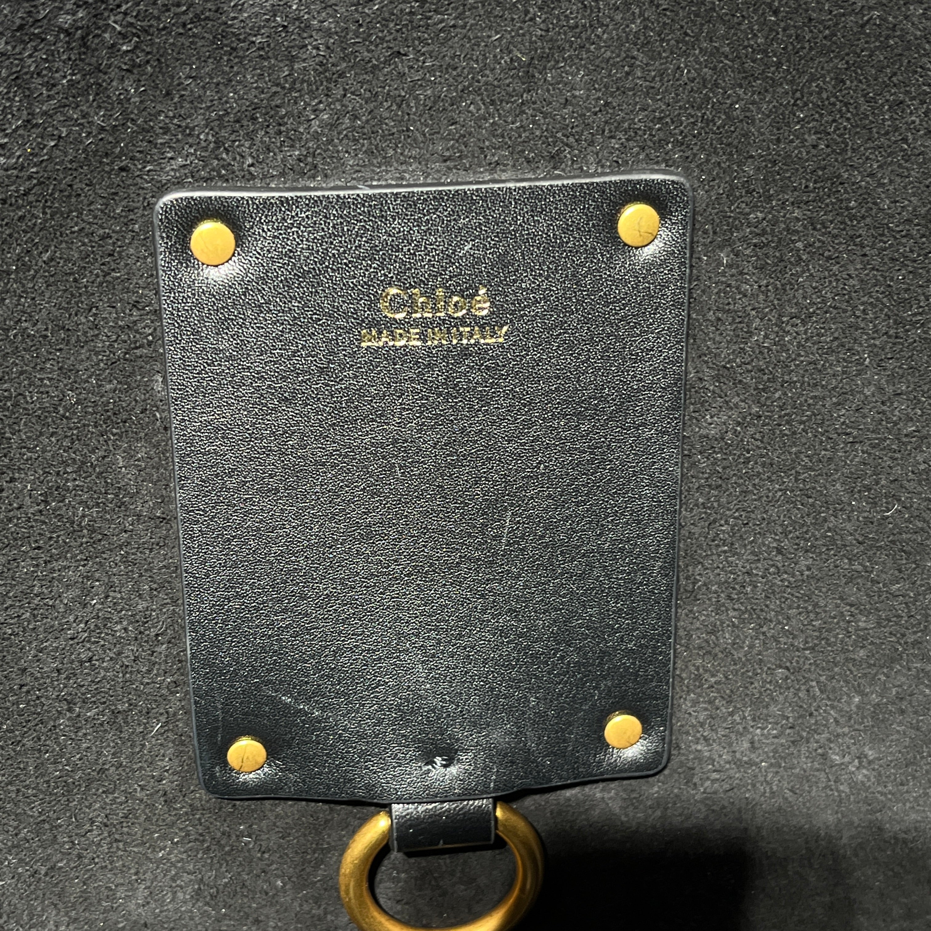 Chloe/Tote Bag/Leather/BLK/GOLD HARDWARE WRAP HANDLE view 4