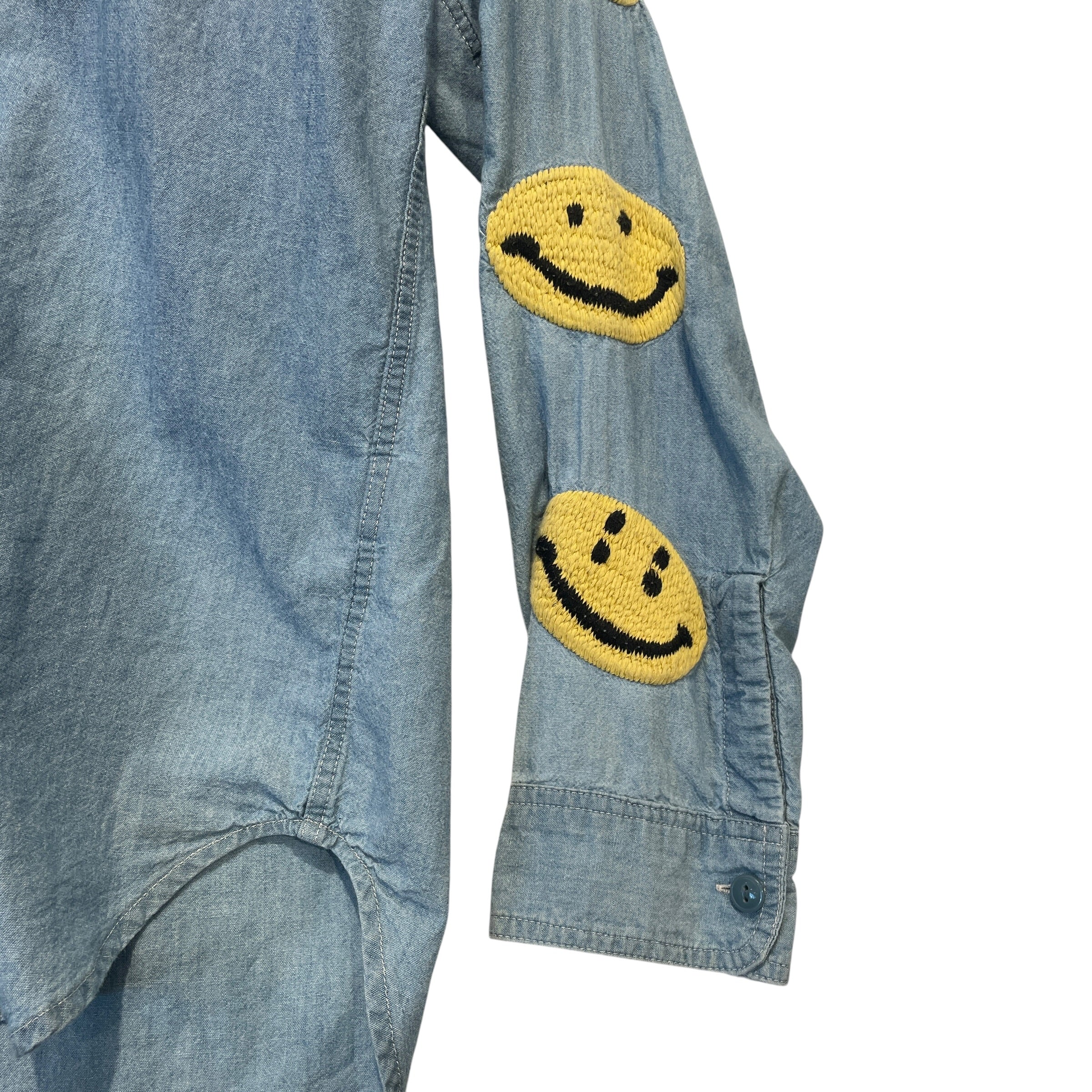 KAPITAL/LS Shirt/2/Denim/IDG/SMILEY KNIT SLEEVES view 2