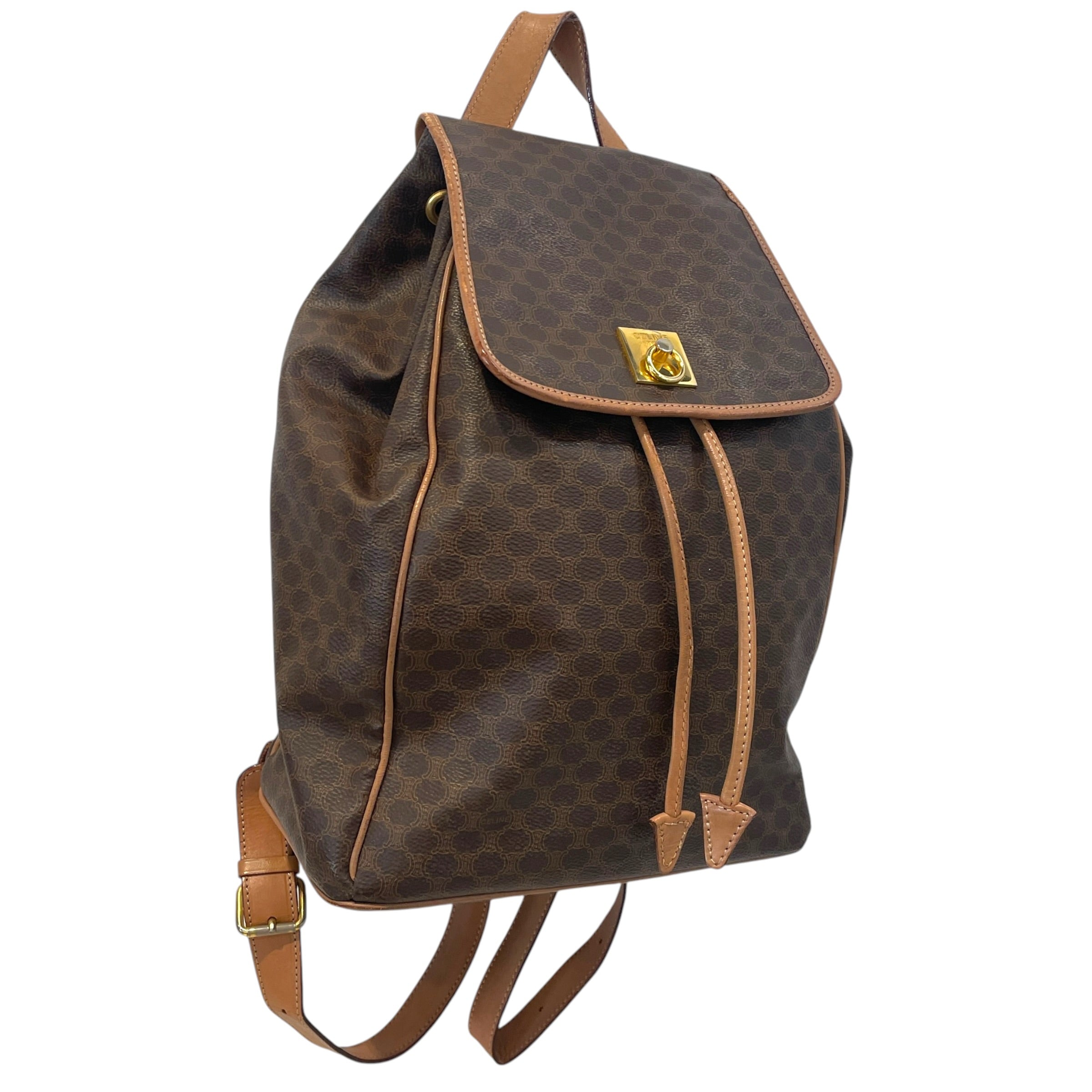 CELINE/Backpack/Monogram/Leather/BRW/Macadam Backpack view 6
