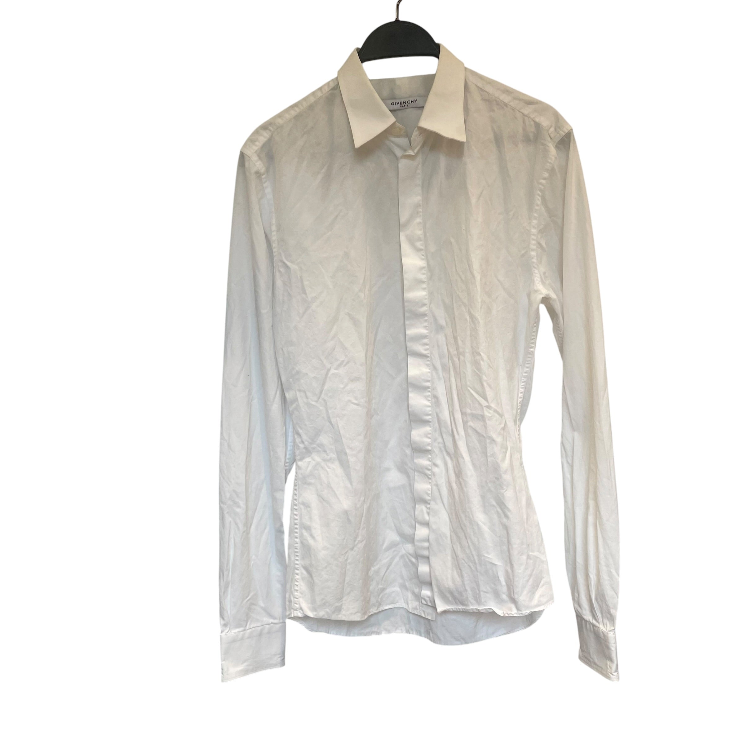 GIVENCHY/LS Blouse/38/Cotton/WHT/PLAIN WHITE BUTTON UP view 1