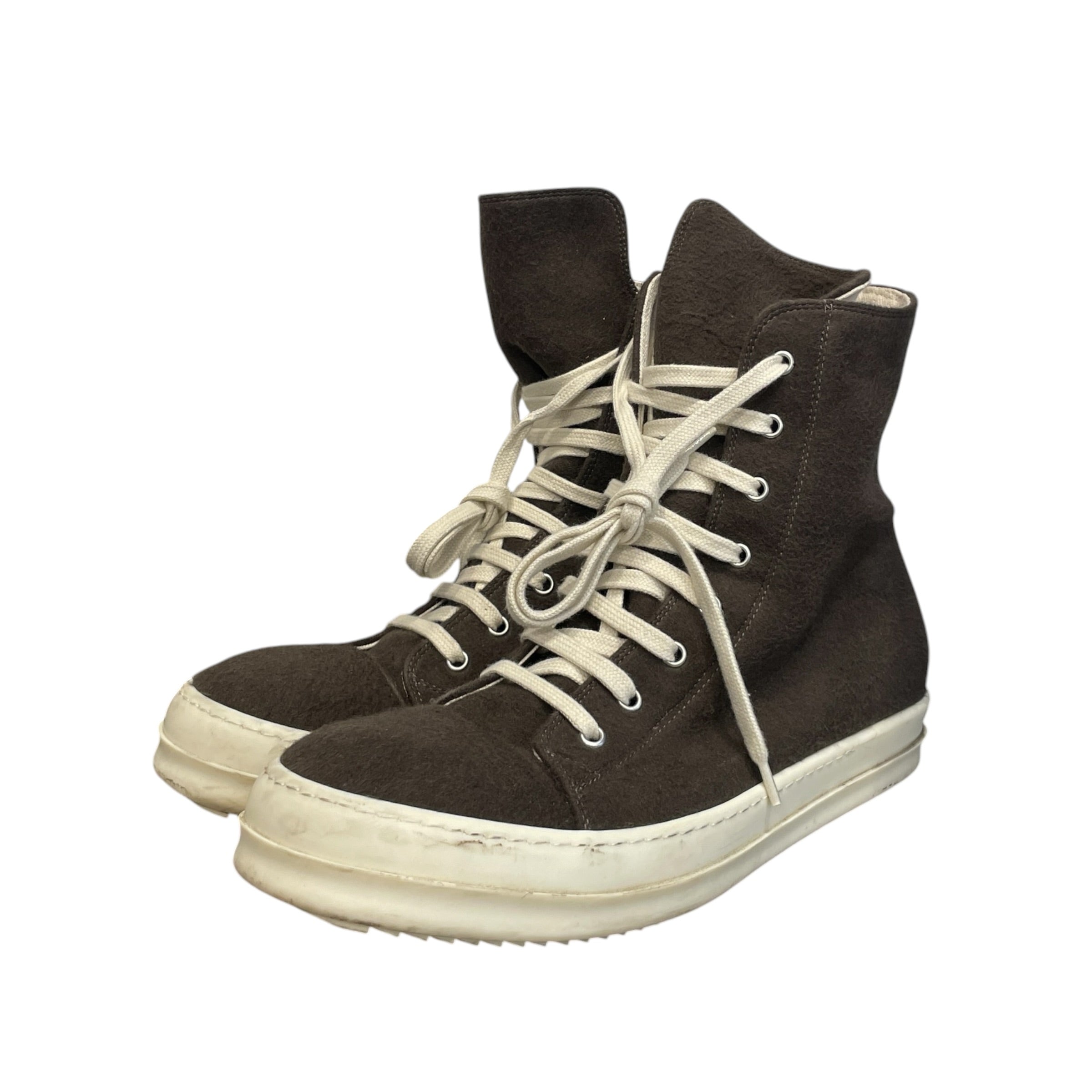 RICK OWENS DRKSHDW/Low-Sneakers/EU 43/Cotton/BRW/RICK OWEN DRKSHDW HIGHTOP view 3