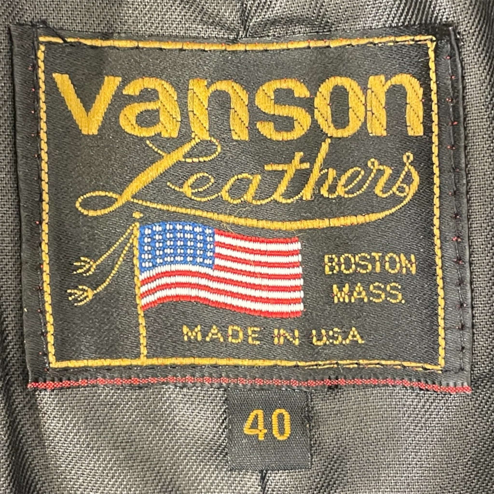 VANSON/Leather Jkt/40/Leather/BLK/patches view 3