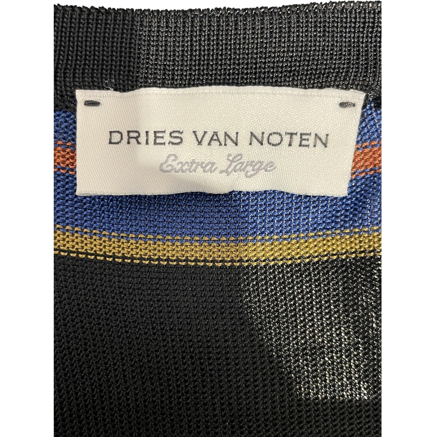 DRIES VAN NOTEN/SL Blouse/XL/Stripe/BLK/orange blue striped view 3