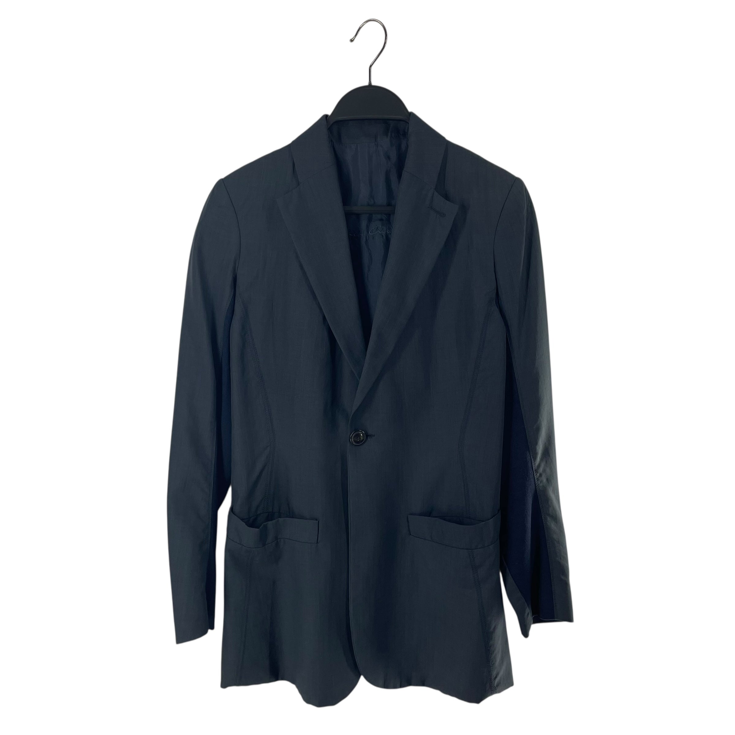 Rick Owens/Tailored Jkt/6/Wool/BLU/ONE BUTTON FRONT POCKETS view 1