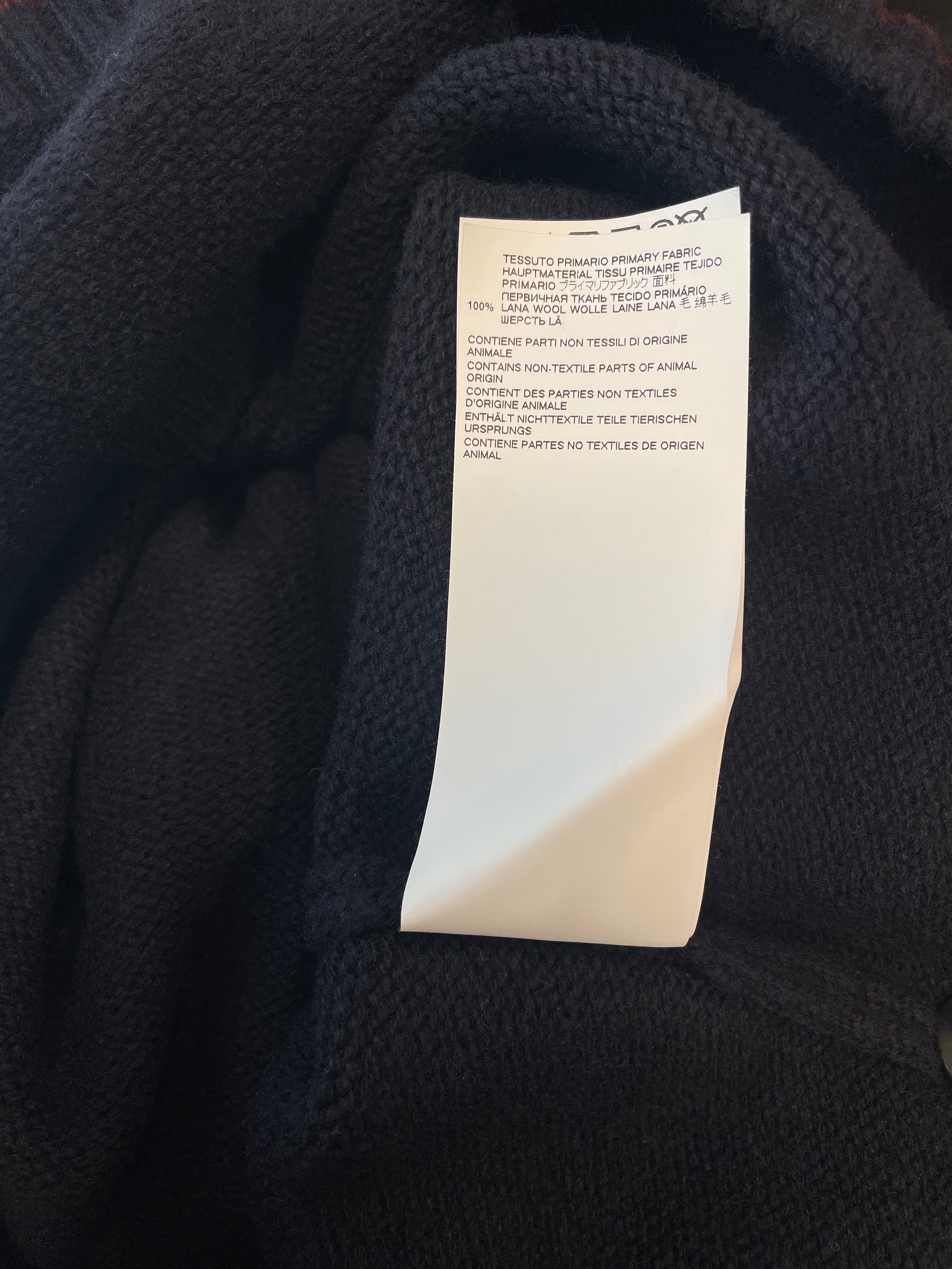 Maison Margiela/Cardigan/M/Wool/NVY/V NECKLINE/RED STRIPES view 7