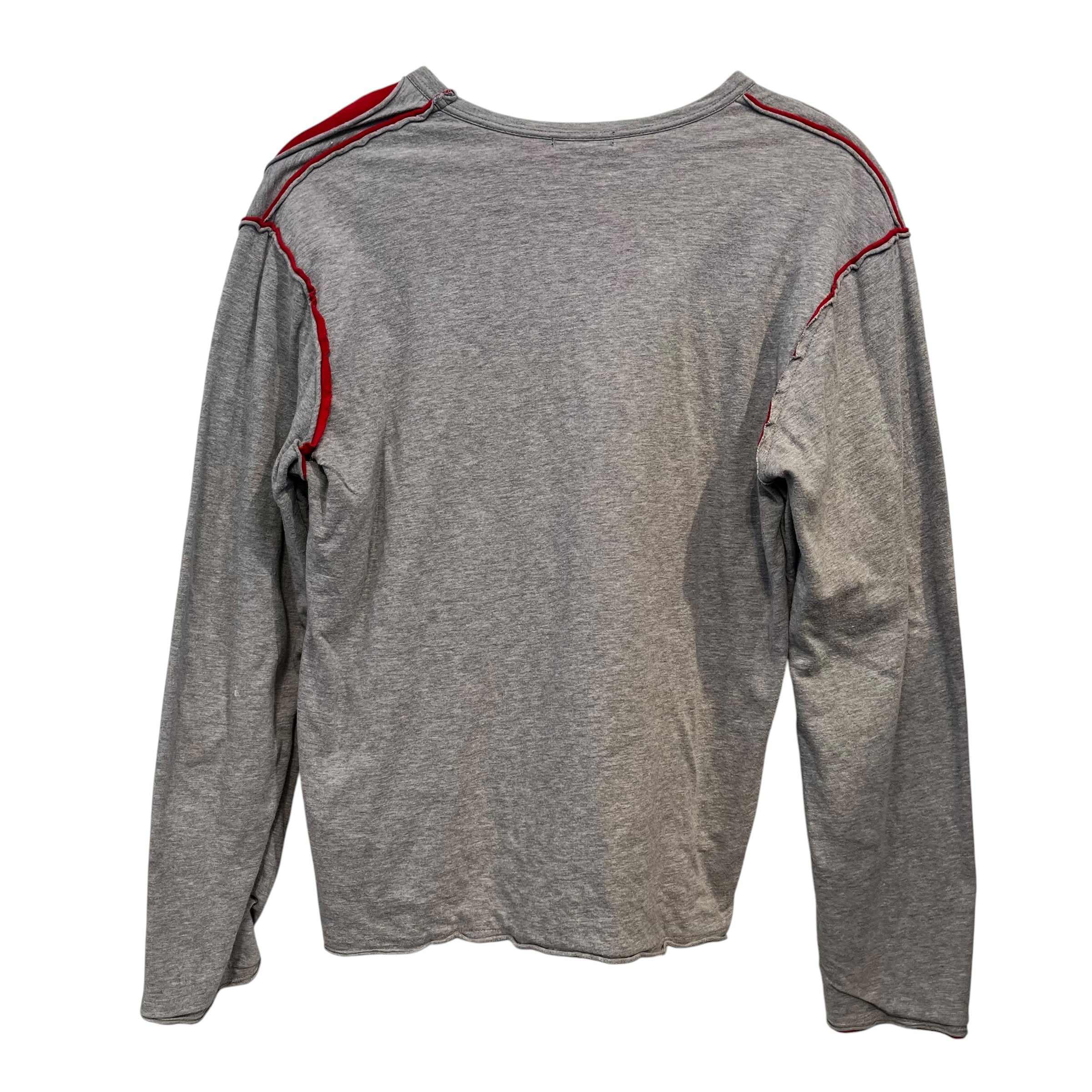 COMME des GARCONS HOMME PLUS/LS T-Shirt/Cotton/RED/AW11 1/1 hybrid longsleeve view 2