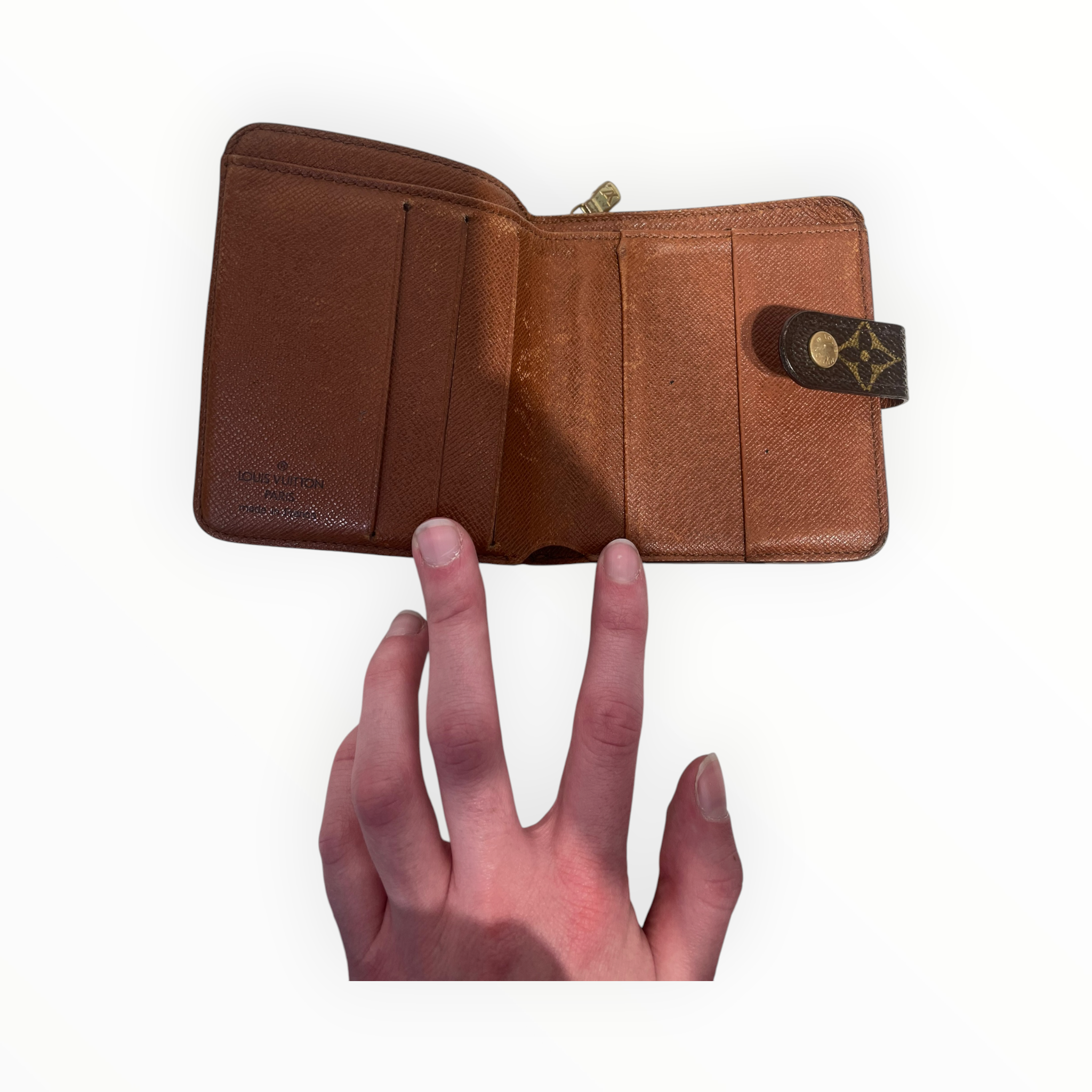 LOUIS VUITTON/Bifold Wallet/Monogram/Leather/BRW/M's/bifold with coin pocket view 3