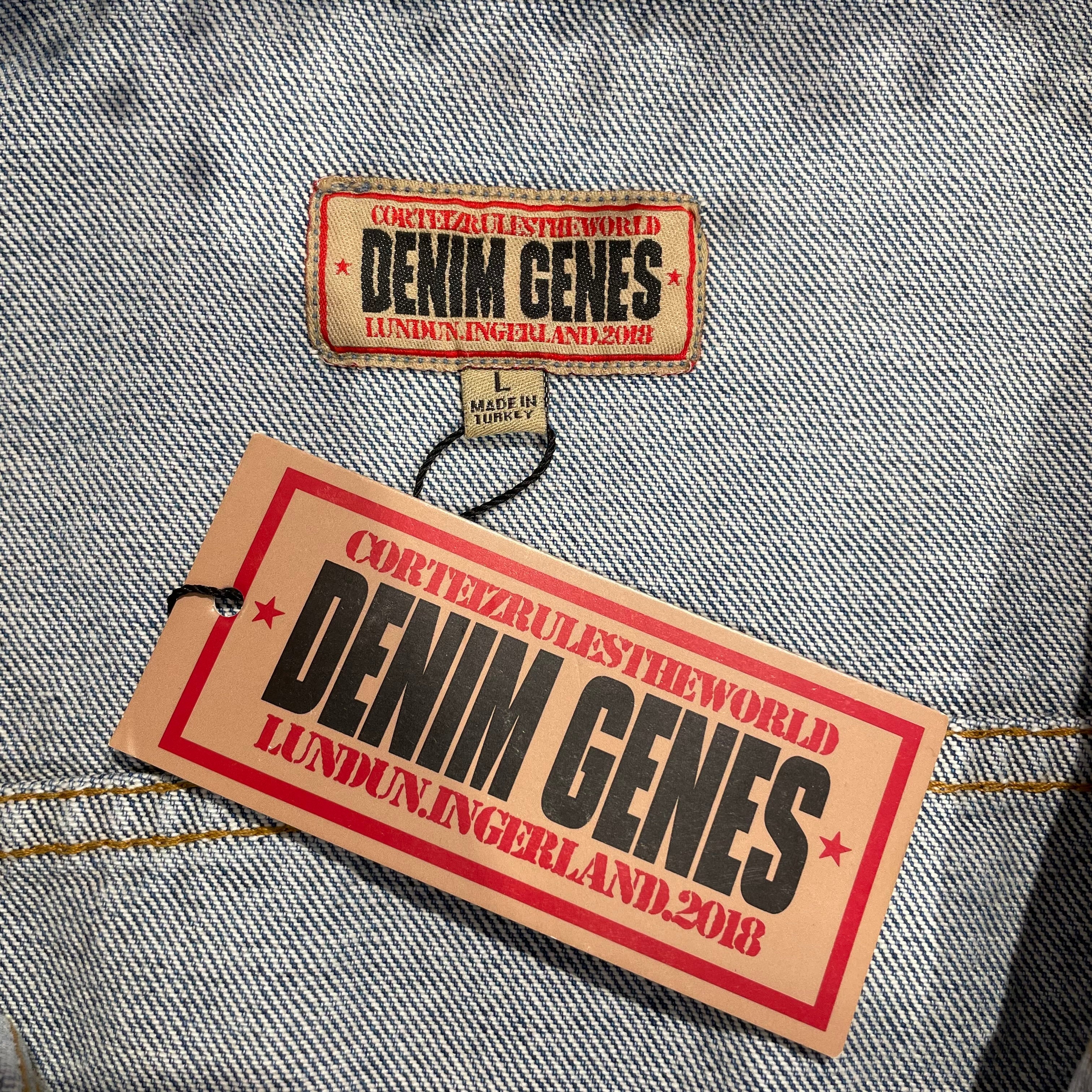 Corteiz/Denim Jkt/L/Denim/IDG/ORN LOGO view 4