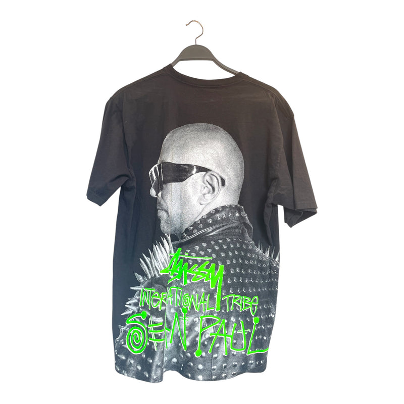 STUSSY/T-Shirt/L/Cotton/BLK/Graphic/SEAN PAUL/BACK GRAPHIC