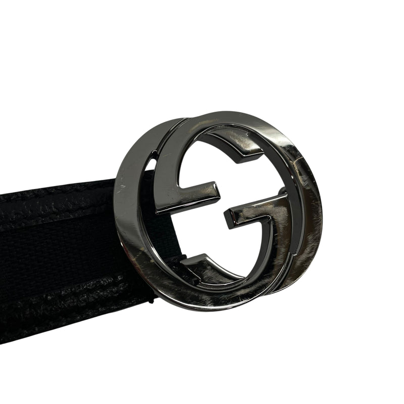 GUCCI/Belt/FREE/Monogram/Leather/BLK/CANVAS MONOGRAM LOGO BUCKLE