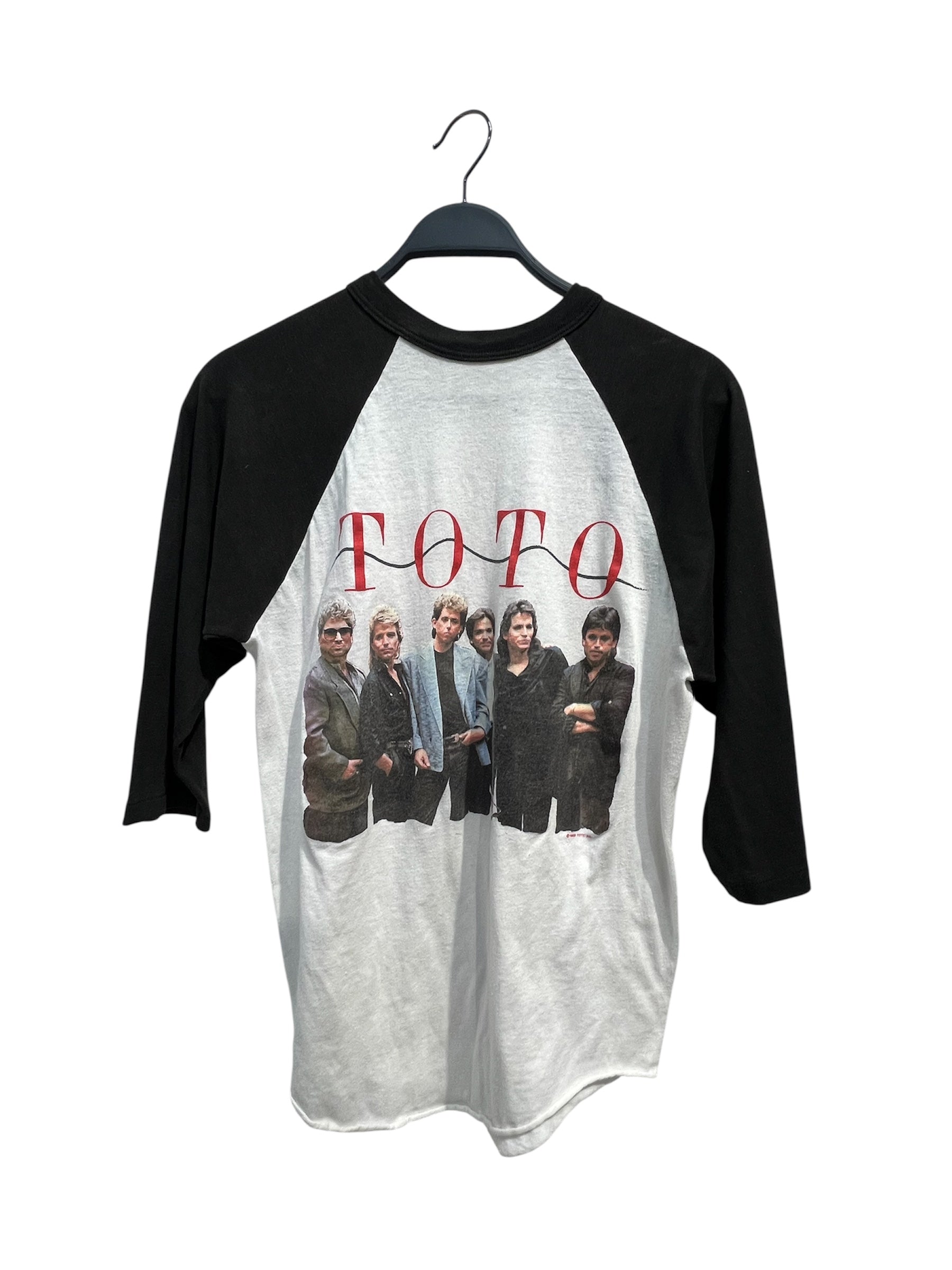 Vintage/LS T-Shirt/L/Cotton/WHT/Raglan Sleeve/Graphic/BAND TOTO-BASEBALL TSHIRT view 1