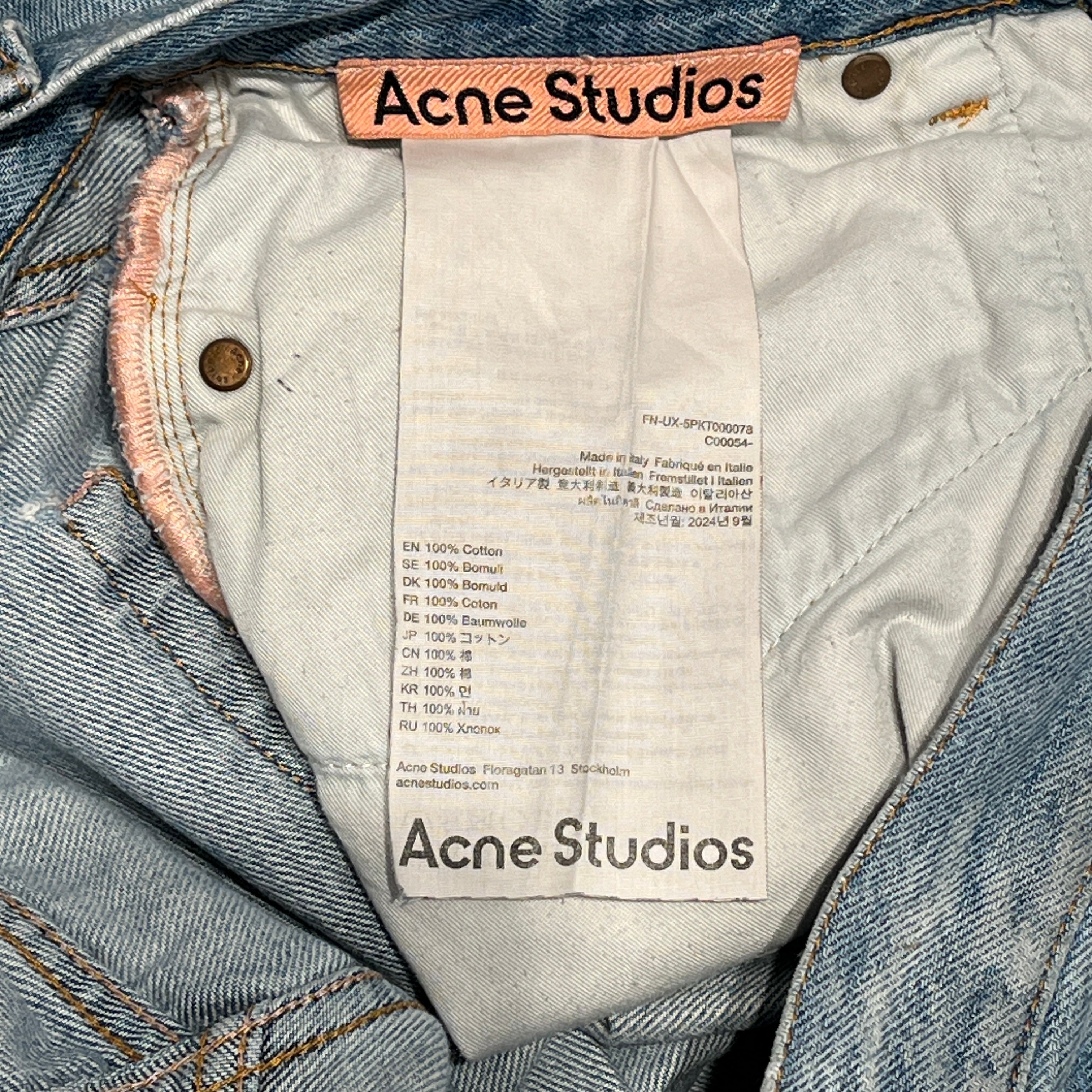 Acne Studios/Pants/32/Denim/BLU/2023 dirty jean view 9